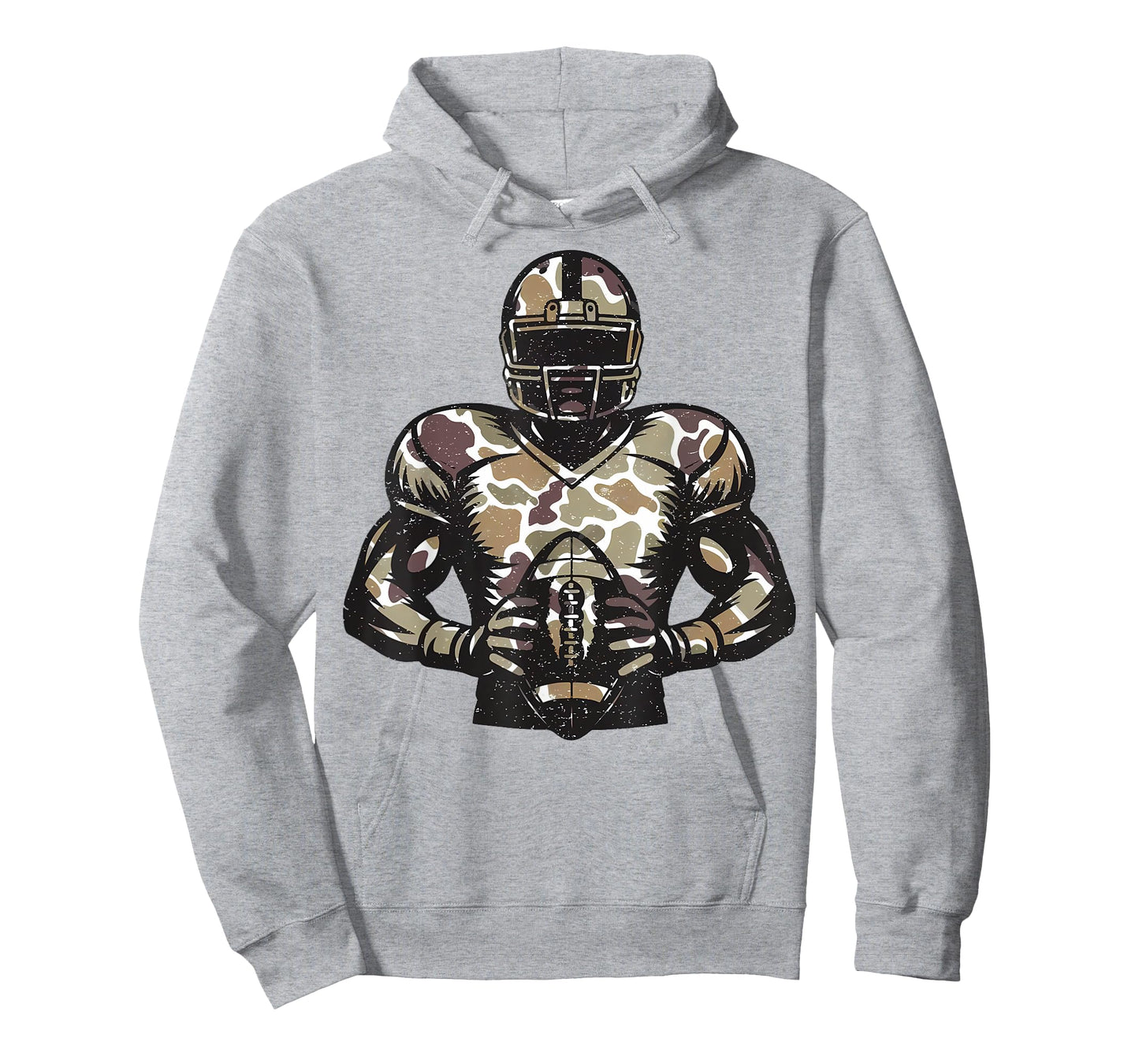 Camo Football Player Camouflage Game Day Touchdown Season T-Shirt