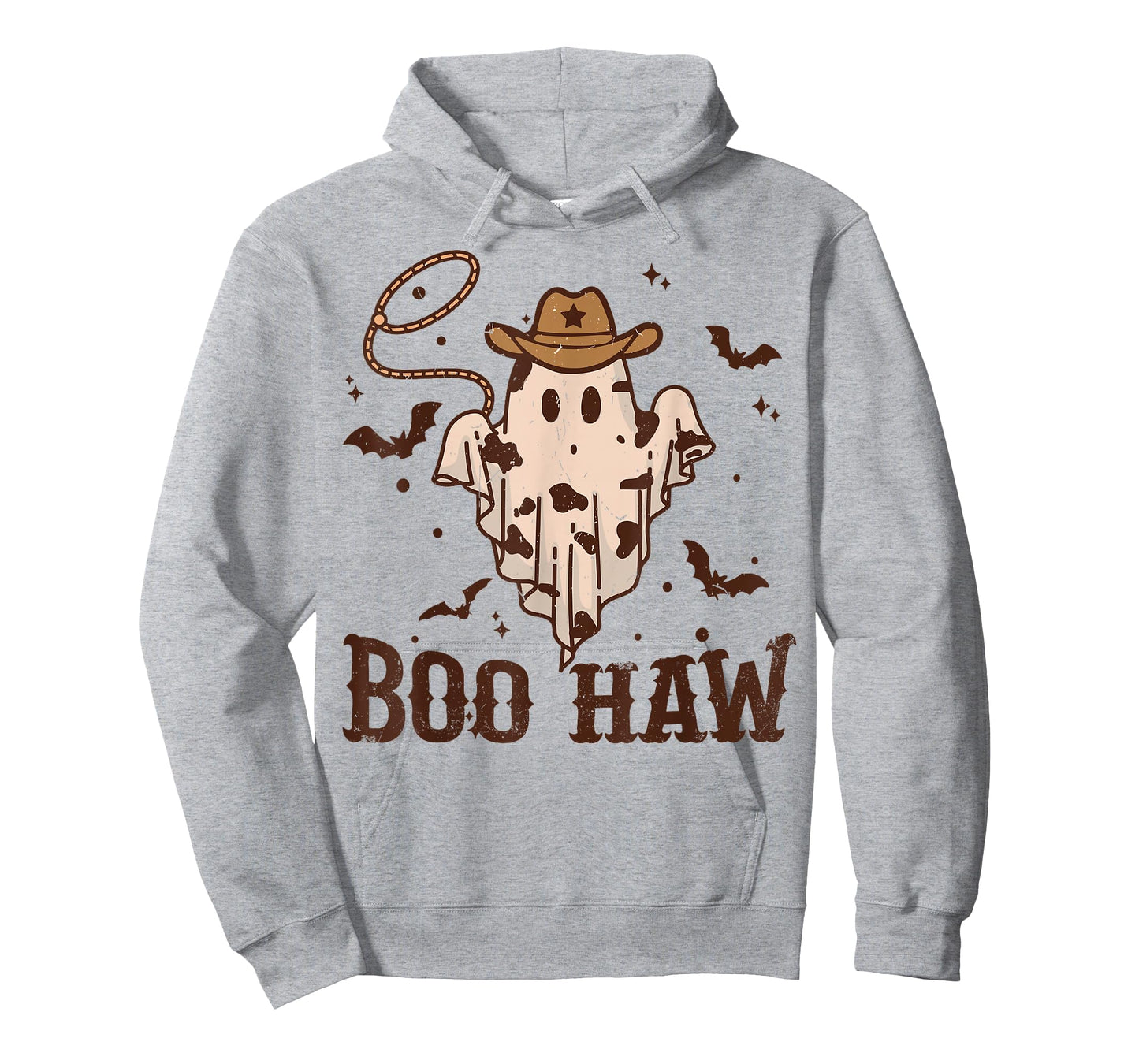 Retro Boo Haw Ghost Funny Western Cowboy Cowgirl Halloween T-Shirt