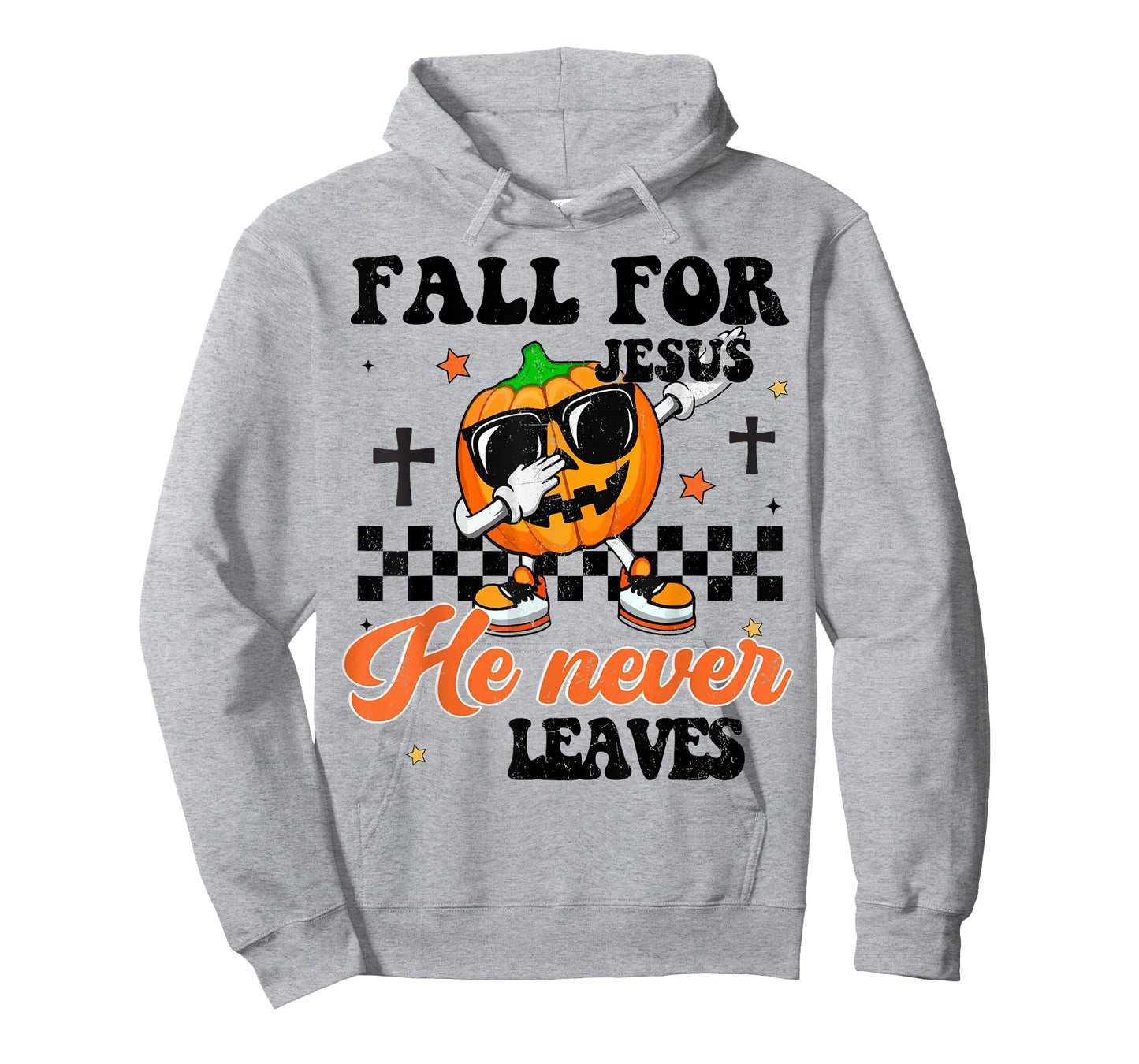 Fall Jesus He Never Leave Toddler Boy Christian Thanksgiving T-Shirt