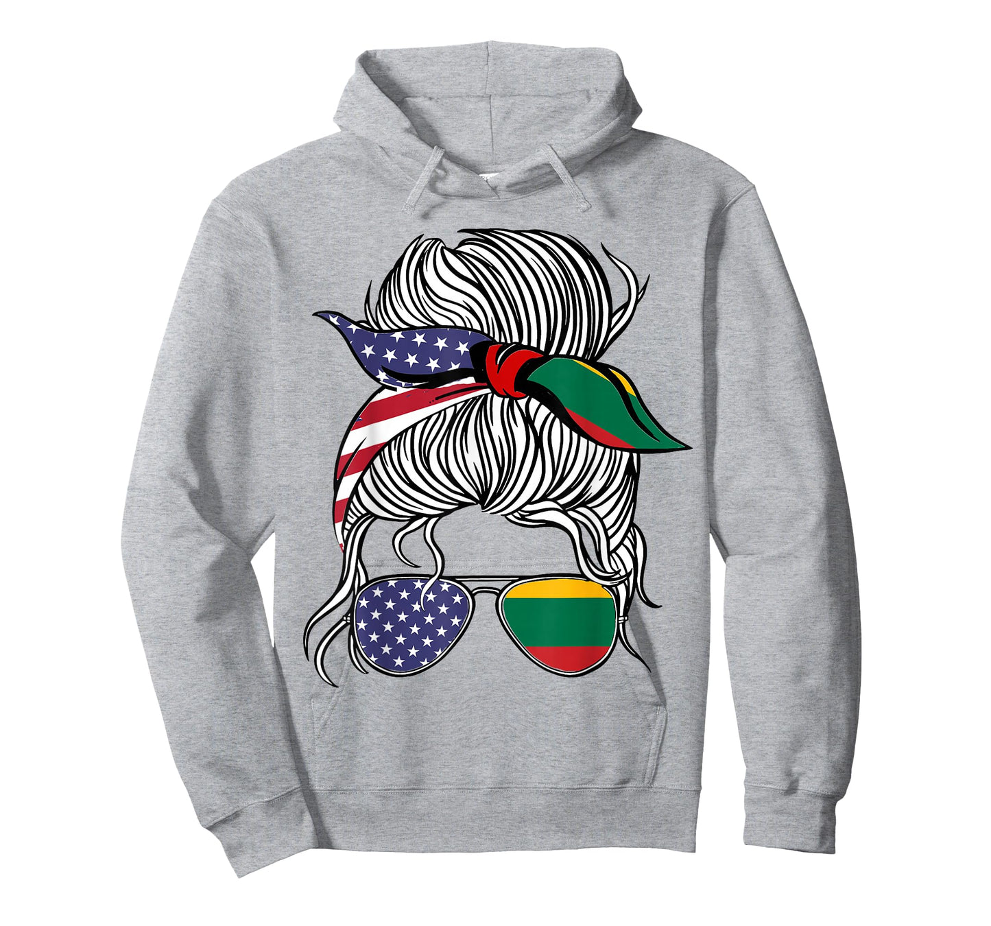 American Lithuanian Patriot Flag Women Girl Lithuania Grown T-Shirt