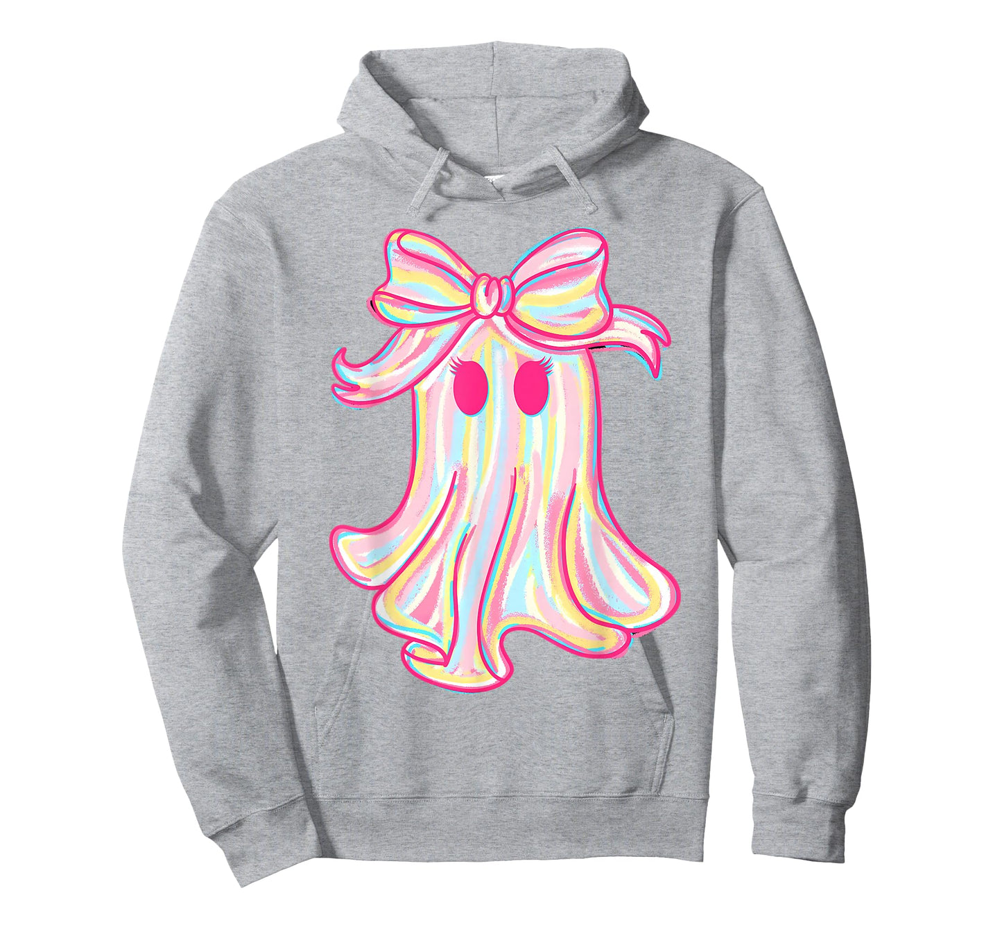 Preppy Pink Boo Ghost Coquette Bow Halloween Spooky Season T-Shirt