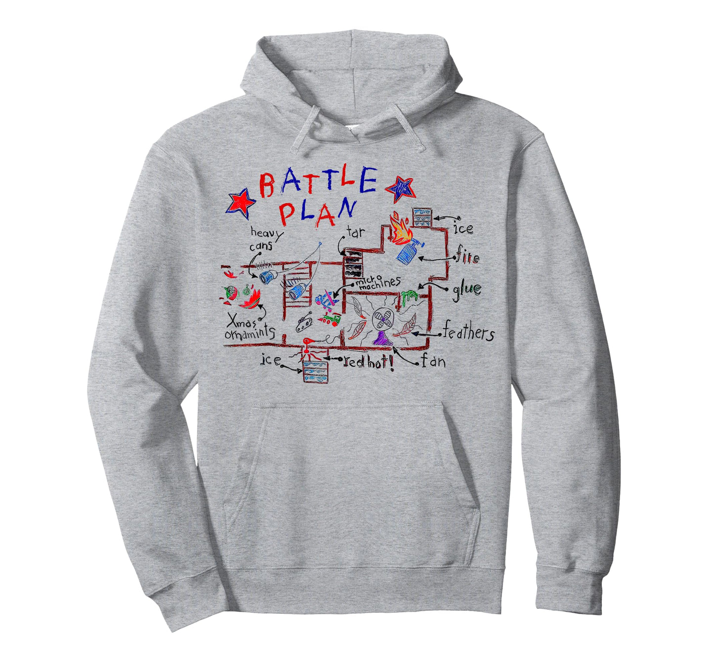 Funny Battle Plan Christmas Home Kids Hand Dawn Alone Xmas T-Shirt