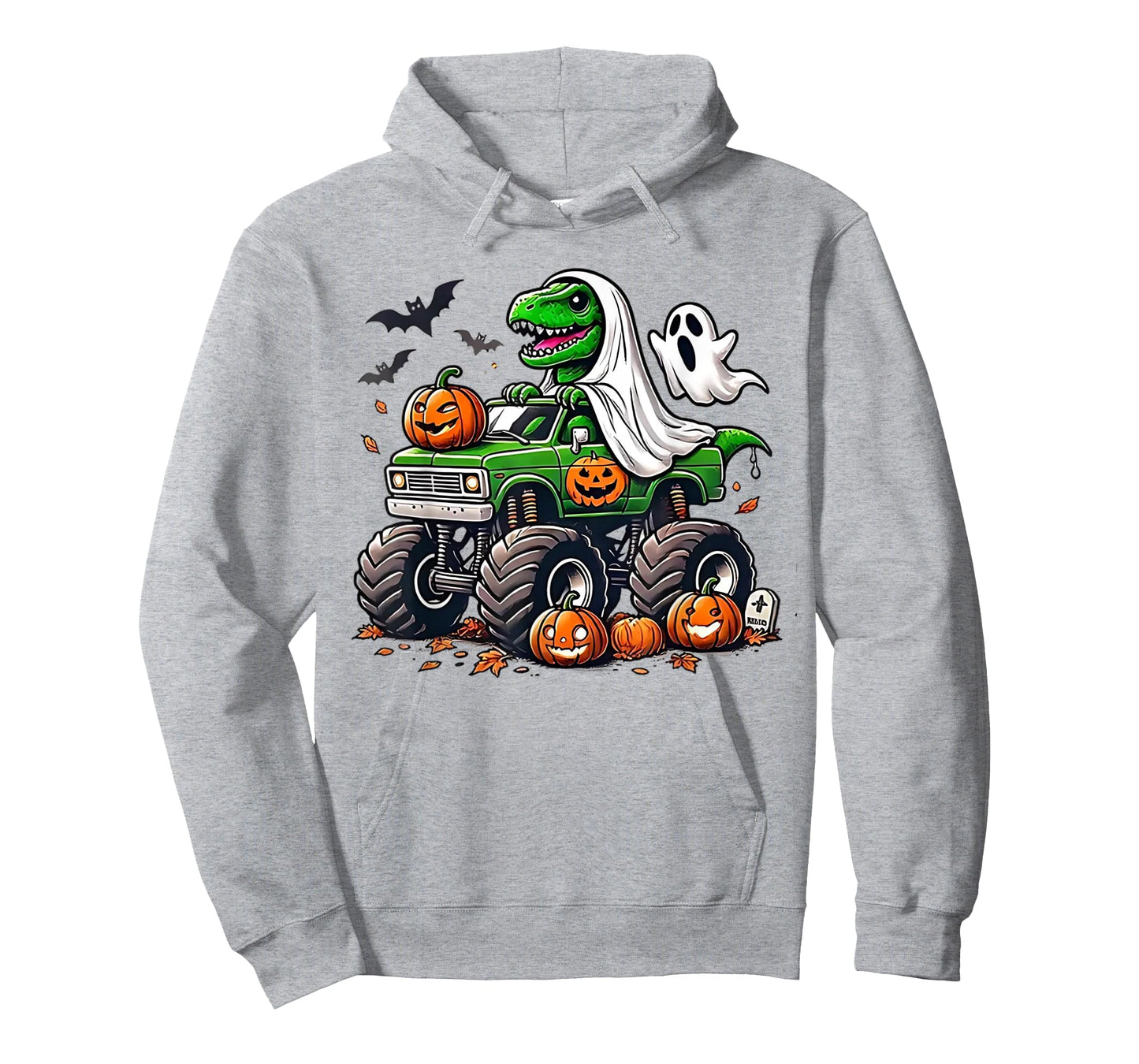 Orange Halloween Shirt Boys Toddler Kids Ghost Shirts T Rex T-Shirt