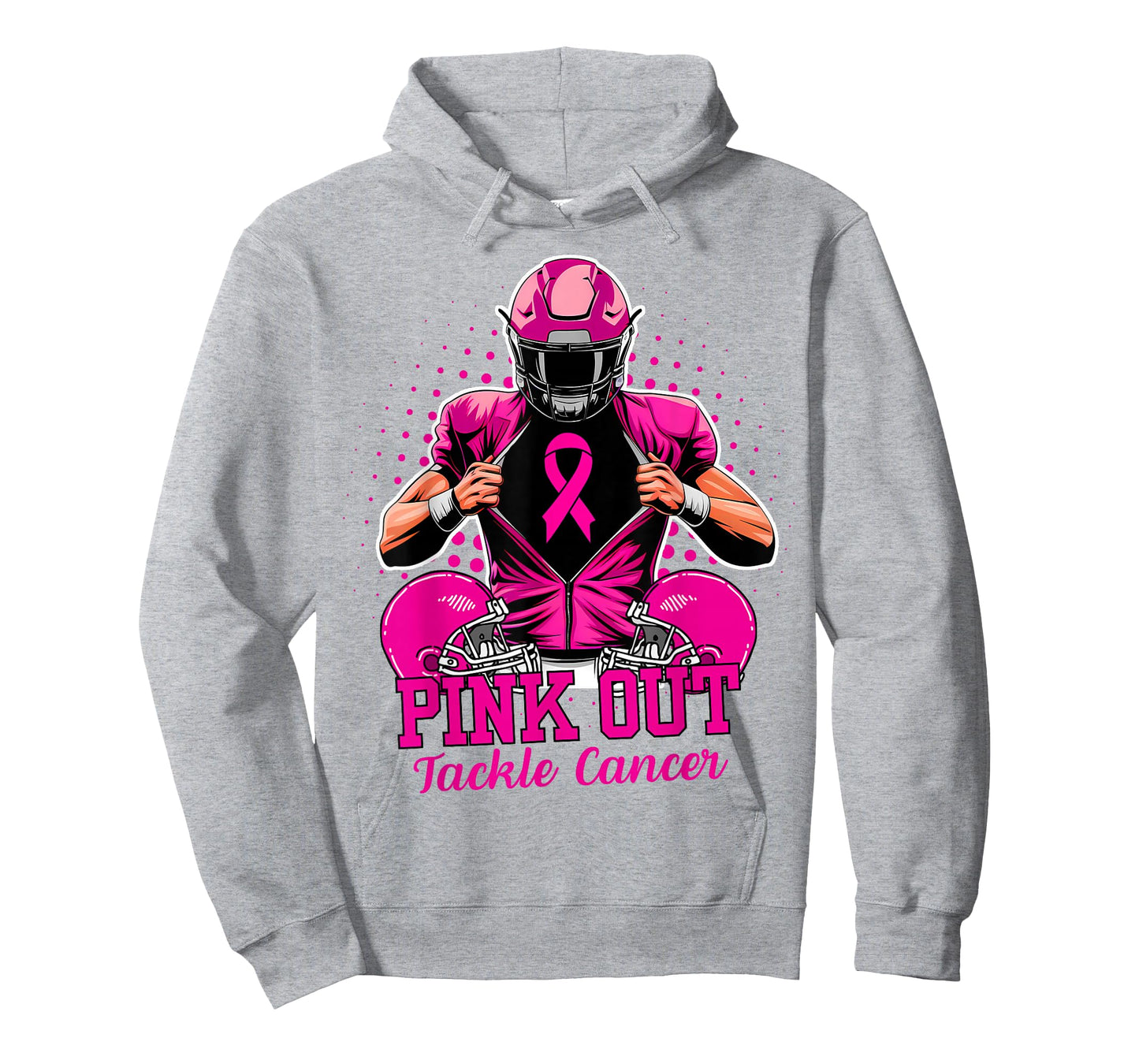 Breast Cancer Awareness Pink Ribbon Football Support Women T-Shirt