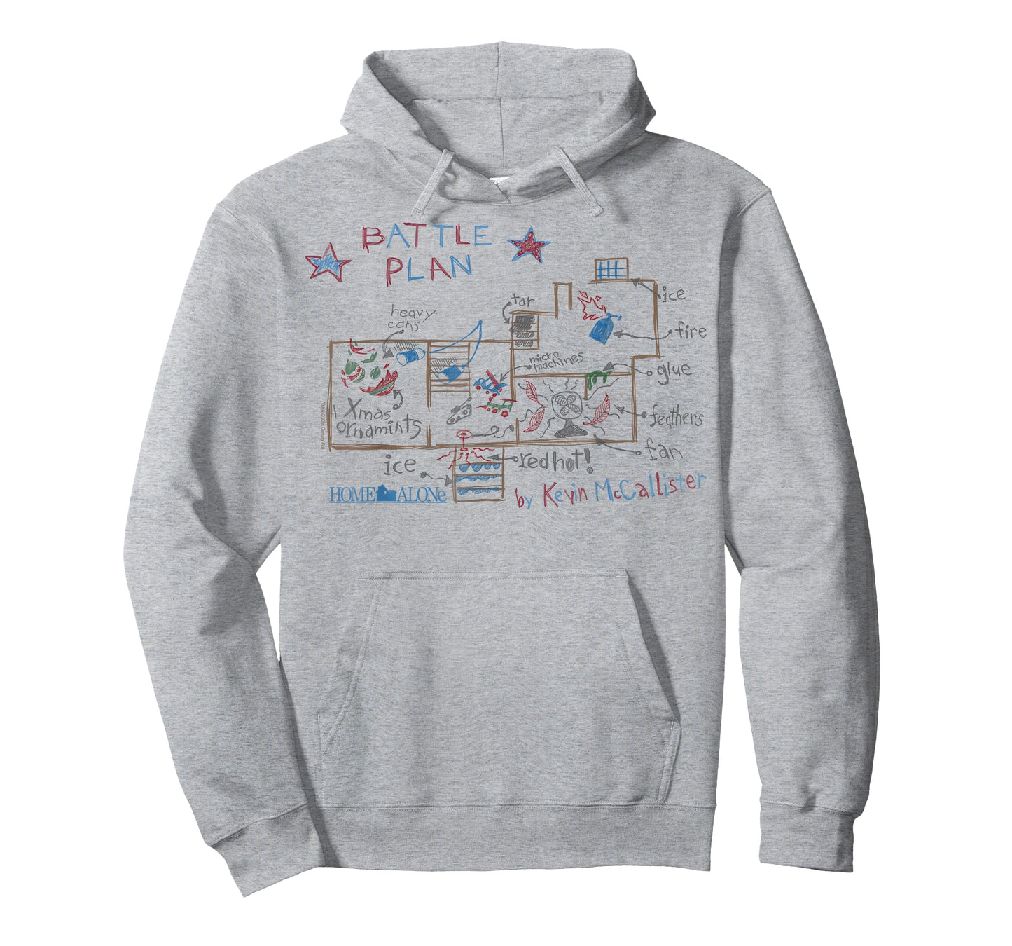 Home Alone Battle Plan by Kevin McCallister Sketch T-Shirt