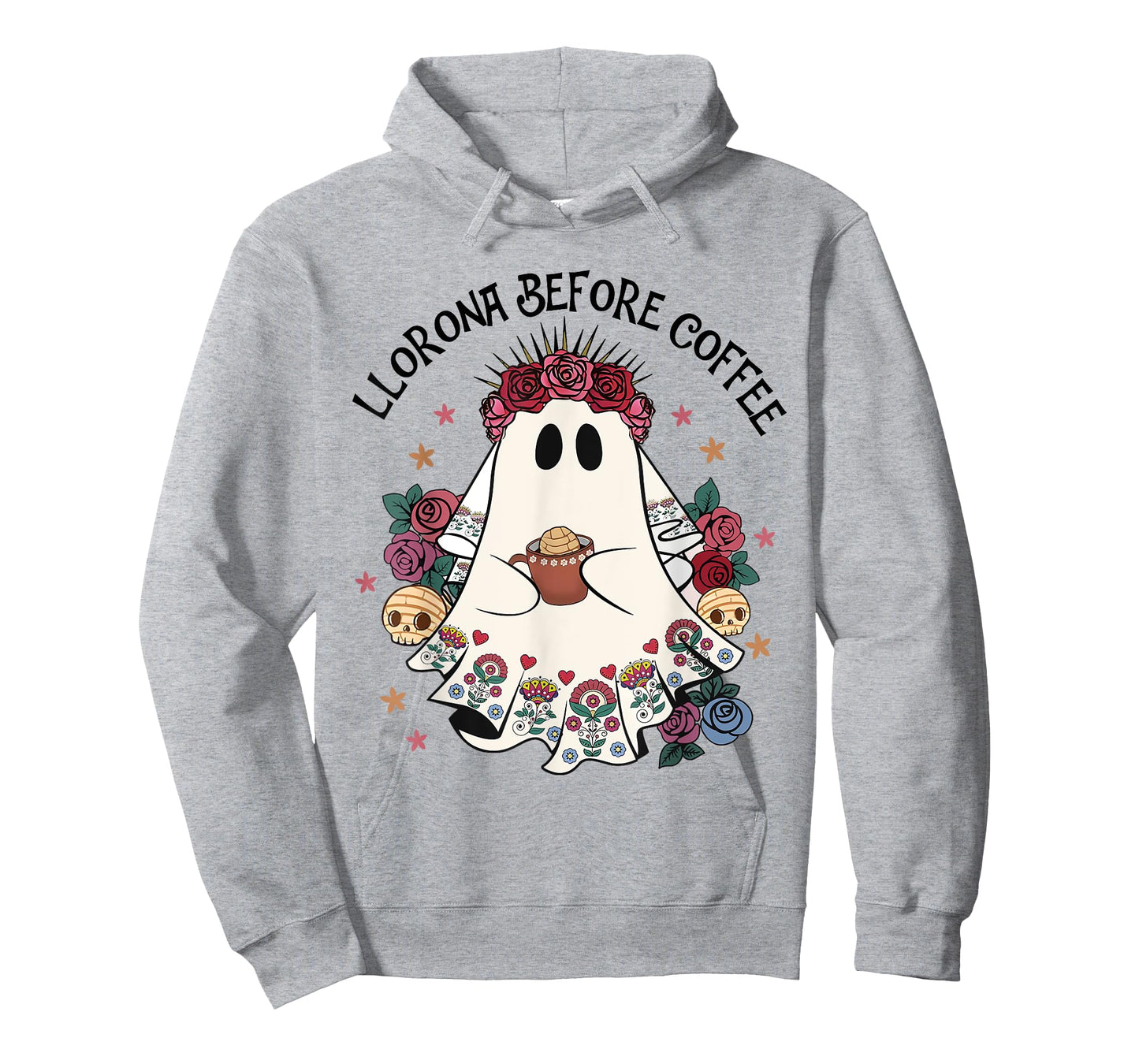 Llorona Before Coffee Lover Cute Mexican Ghost Halloween T-Shirt