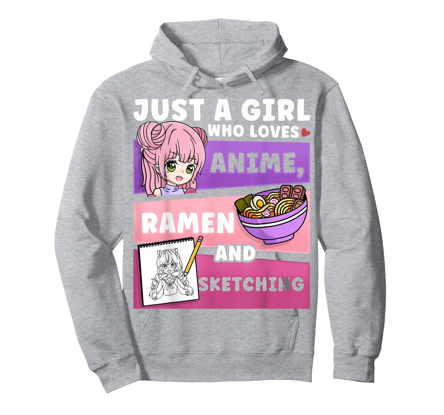 Anime Just a Girl Who Loves Anime Ramen and Sketching T-Shirt