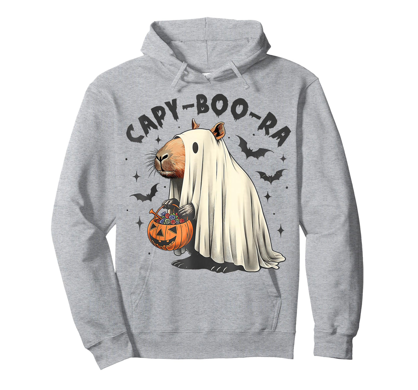 Ghost Capybara and Pumpkin Halloween Cappy T-Shirt