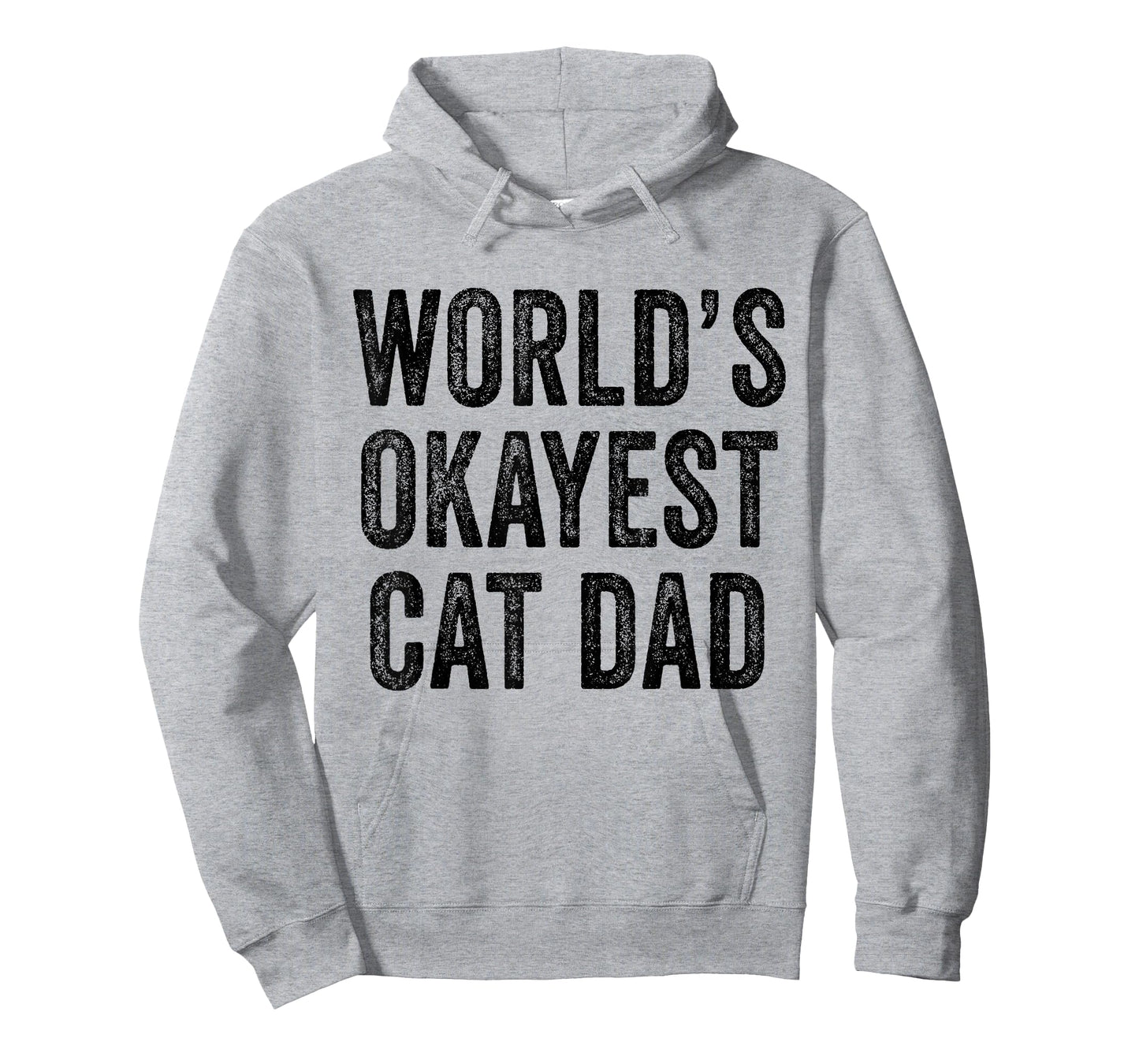 World's Okayest Cat Dad Funny Cat Owner Lover Distressed T-Shirt