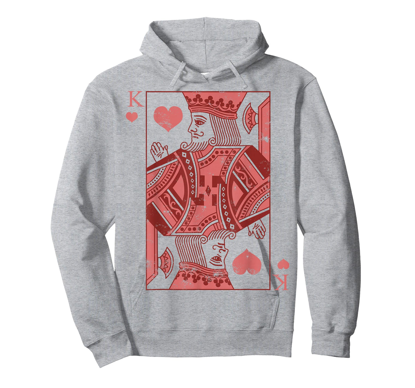 King Of Hearts Classic Card Game Icon Valentine Graphic T-Shirt