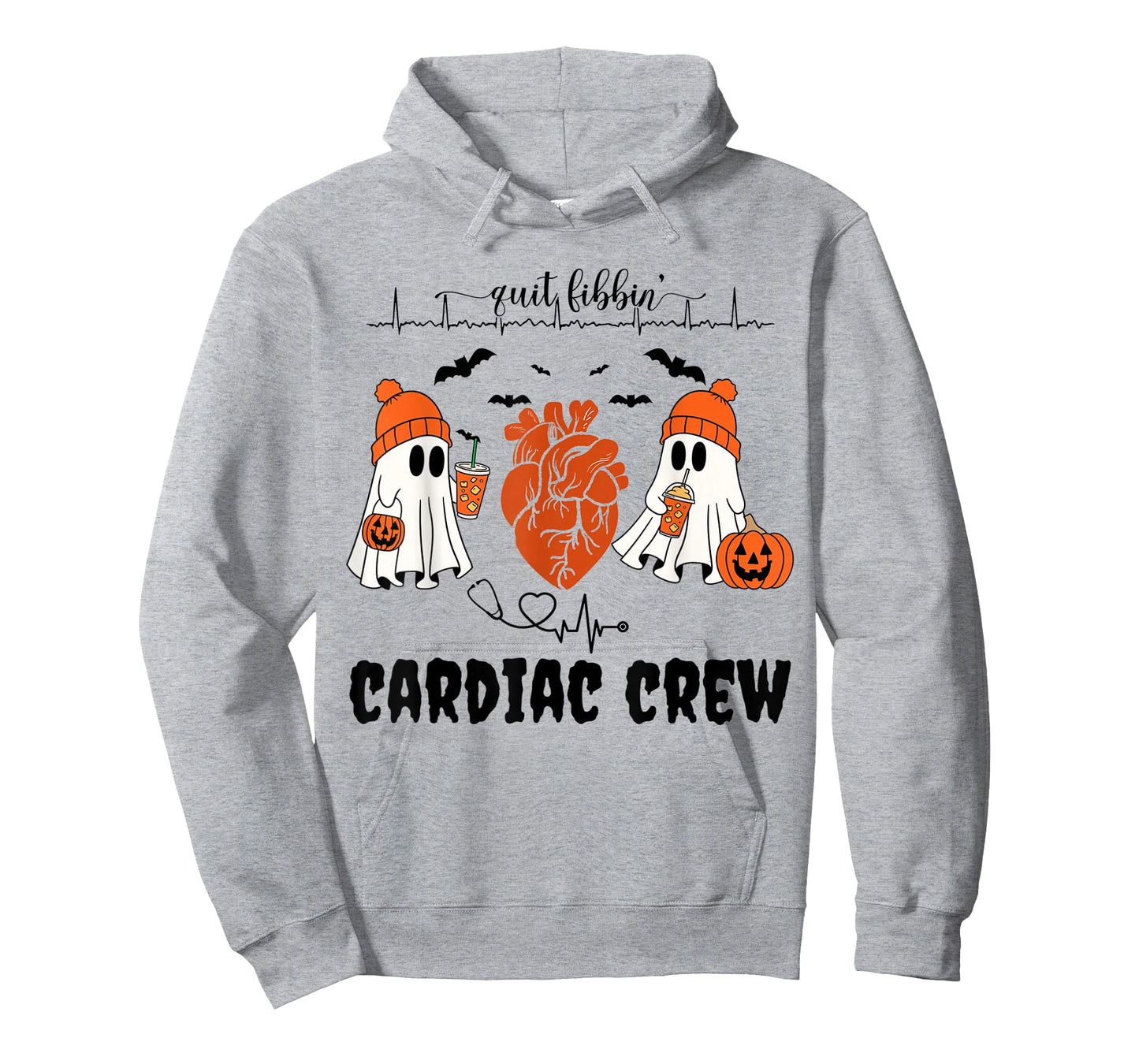 Heart Anatomy Ghosts Halloween Cardiology Heart Warrior T-Shirt