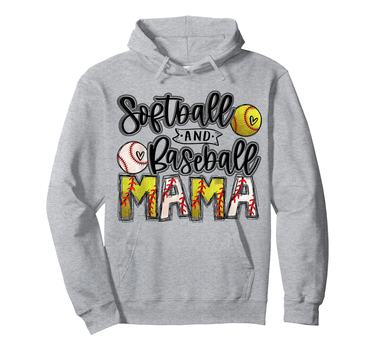 Ball Mom Softball Mama Baseball Mama Ballers Mom Birthday T-Shirt