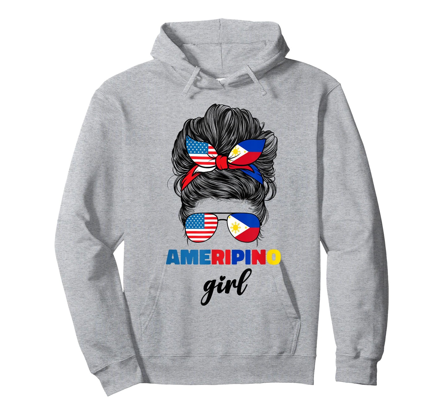 Half Filipino And American America Philippines Usa Flag Girl T-Shirt
