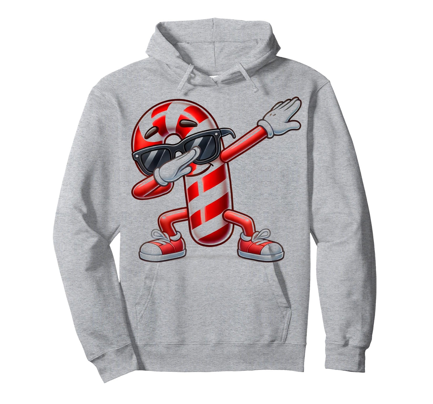 Dabbing Candy Cane Funny Christmas Graphic Tee T-Shirt
