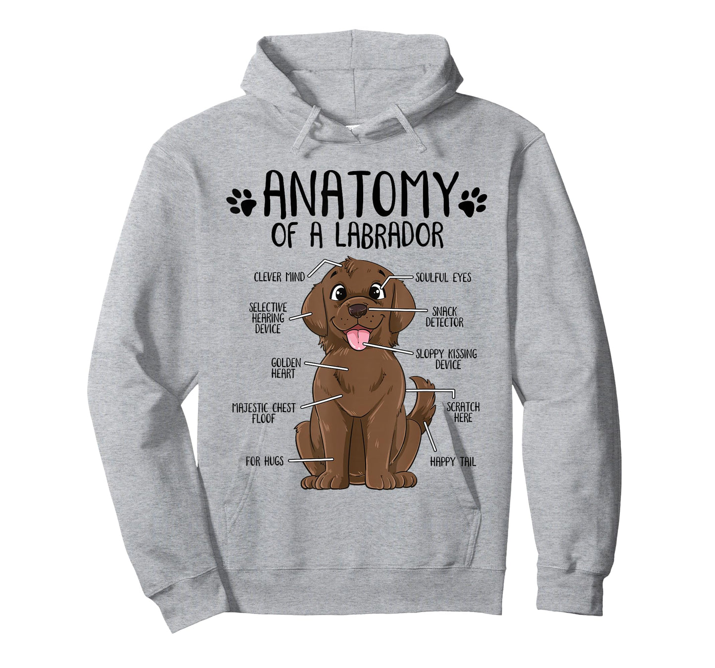 Funny Anatomy Labrador Retriever Chocolate Lab Dog Owner T-Shirt