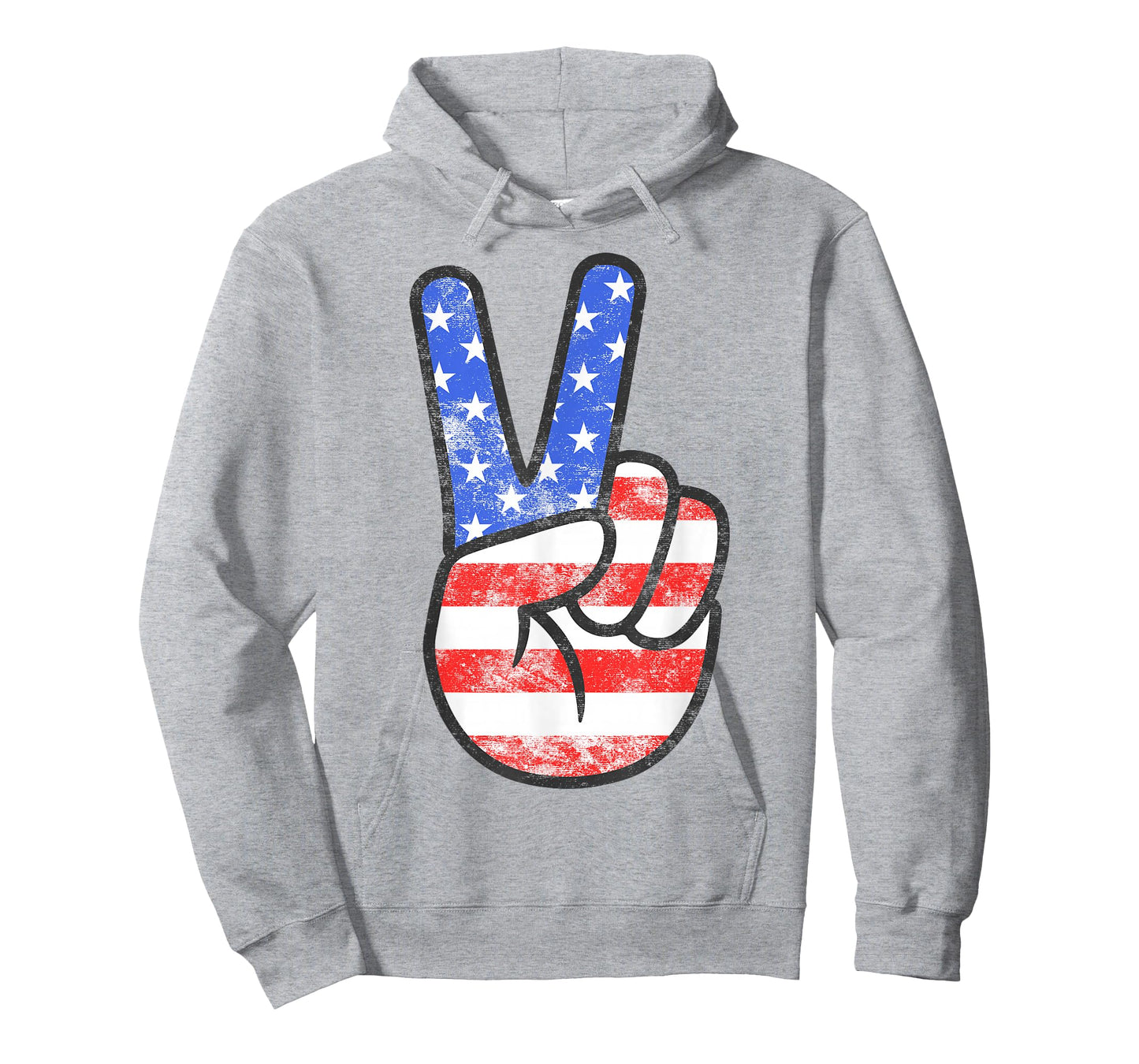 American Flag Peace Sign Hand Shirt USA 4th Fourth of July T-Shirt