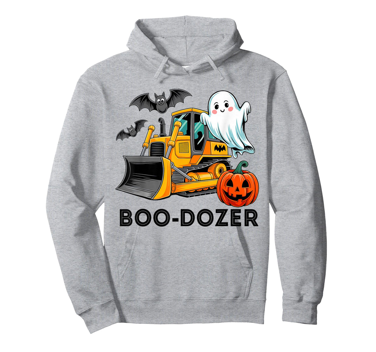 Halloween Bulldozer Construction Trucks Ghost Halloween Kids T-Shirt