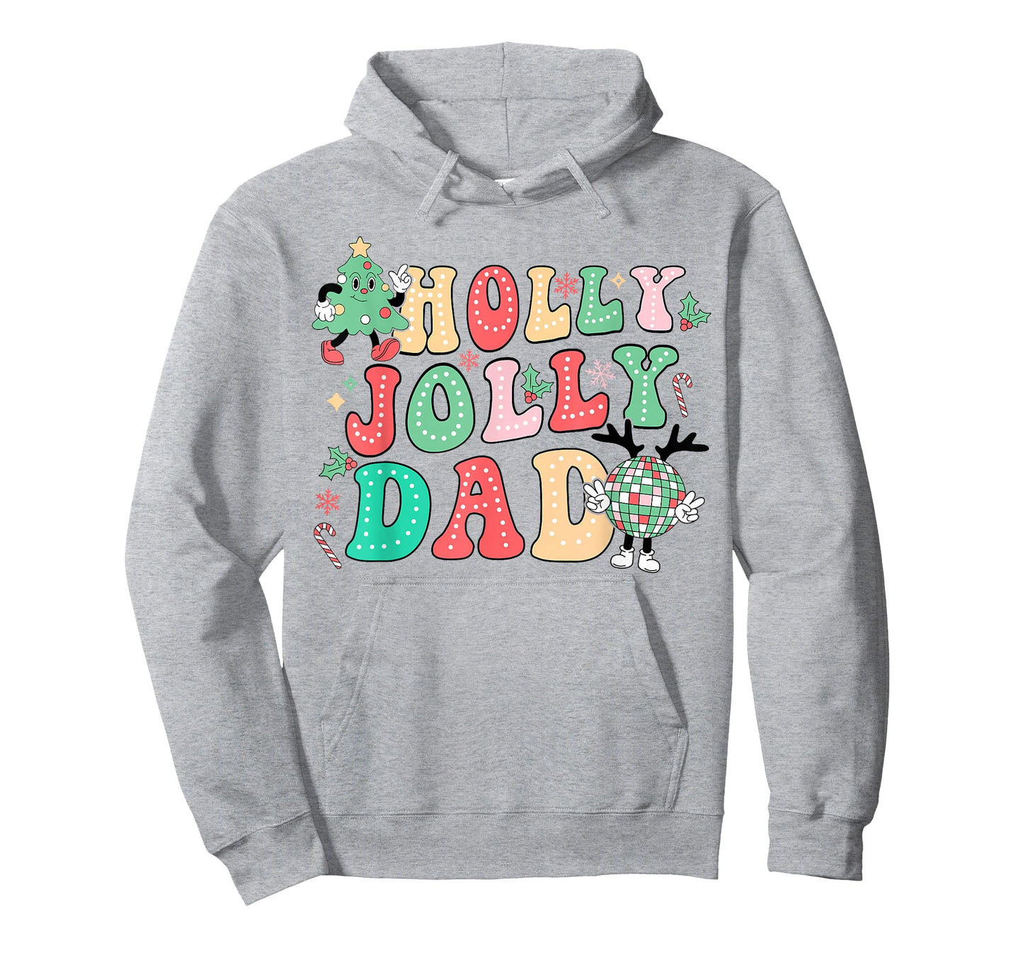 Groovy Holly Xmas Jolly Dad Christmas Vibes Matching Family T-Shirt