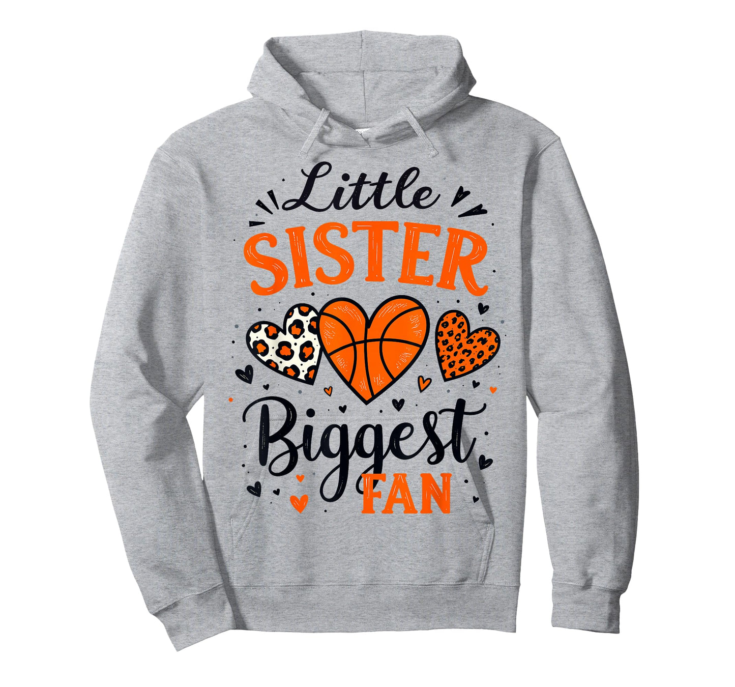 Little Sister Biggest Fan Brother Bigster of Basketball Girl T-Shirt