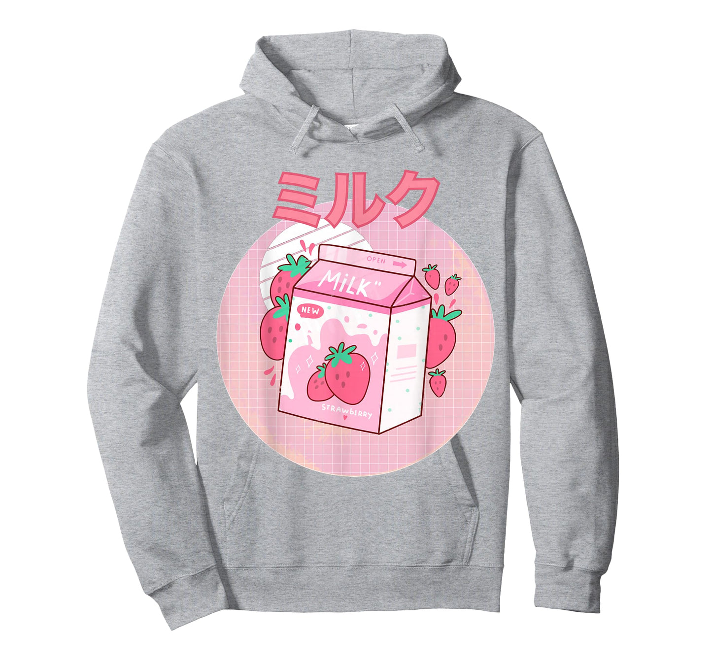 Strawberry Milkshake Carton Pink Funny Japanese Retro 90s T-Shirt