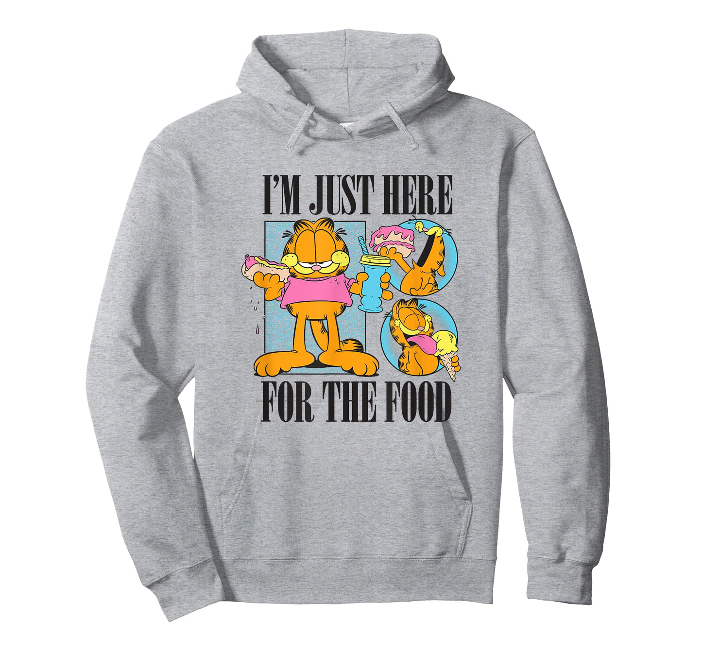 Garfield I'm Just Here For The Food Vintage Snack Panels T-Shirt