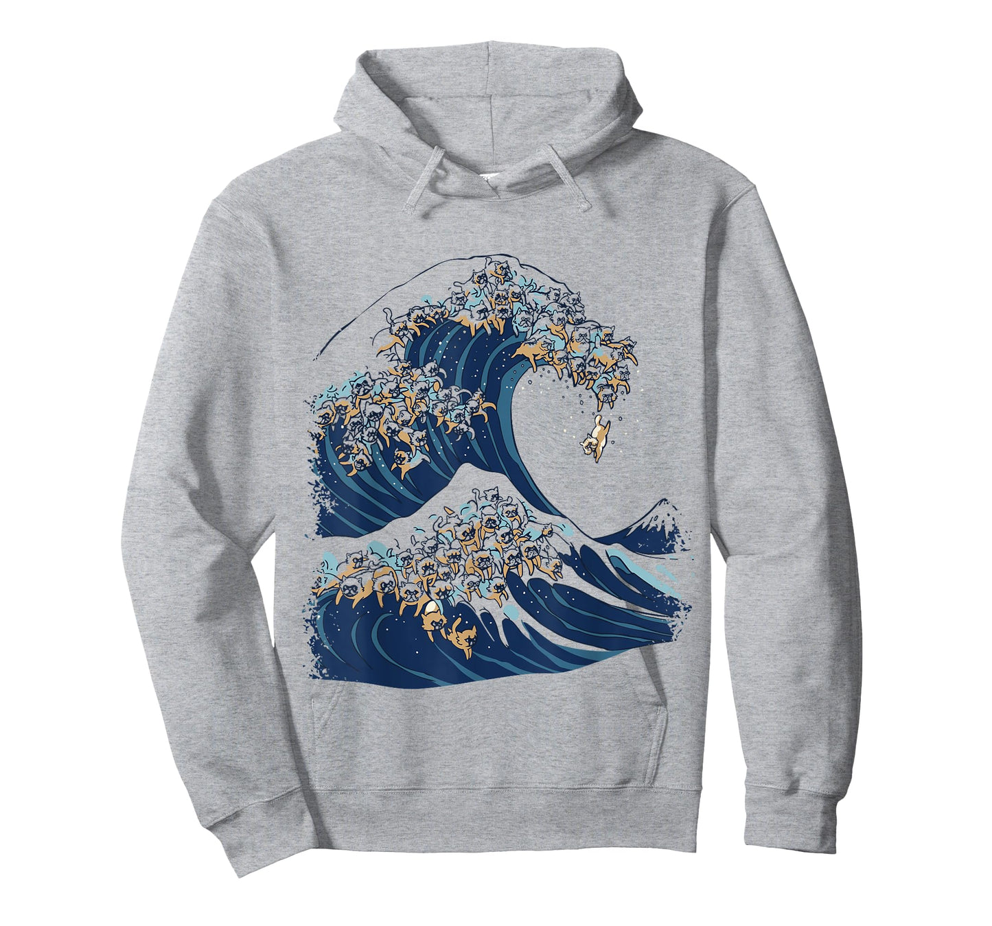 The Great Wave of Cats Japanese Art T-Shirt T-Shirt