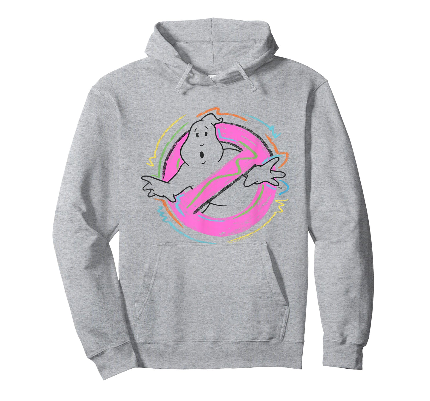 Ghostbusters Colorful Group Shot Sketch Big Chest Poster T-Shirt