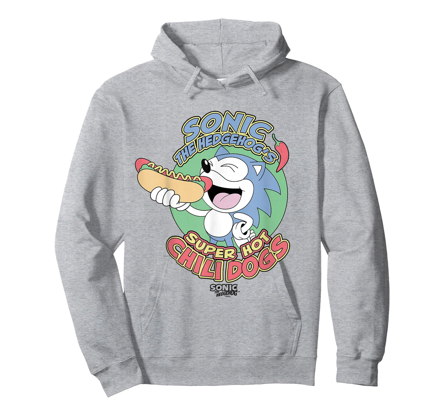 Sonic The Hedgehog Super Hot Chili Dogs Retro Ad T-Shirt