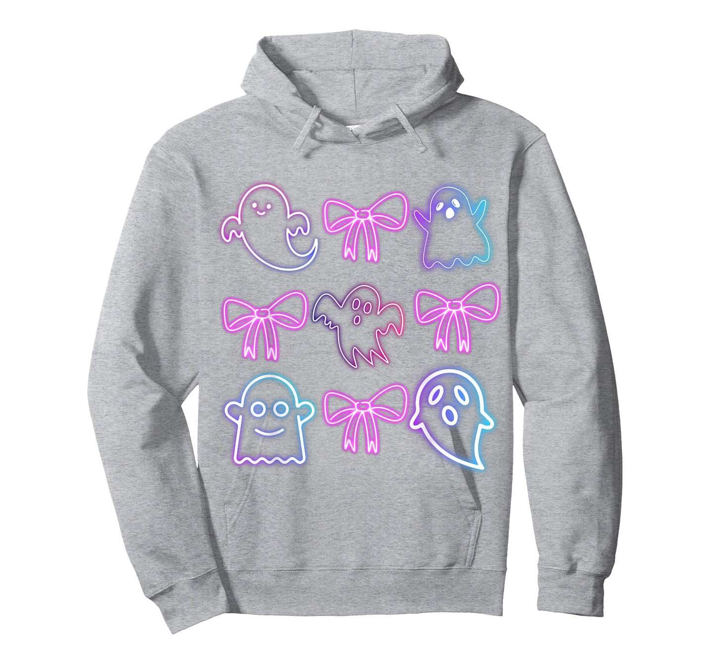 Cute Boo Ghost Spooky Season Glow In Halloween Night Bow T-Shirt