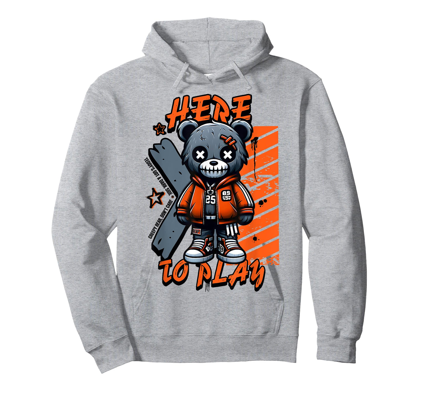 Scary Cute Teddy Bear Here to Play Pastel Goth Style Creepy T-Shirt