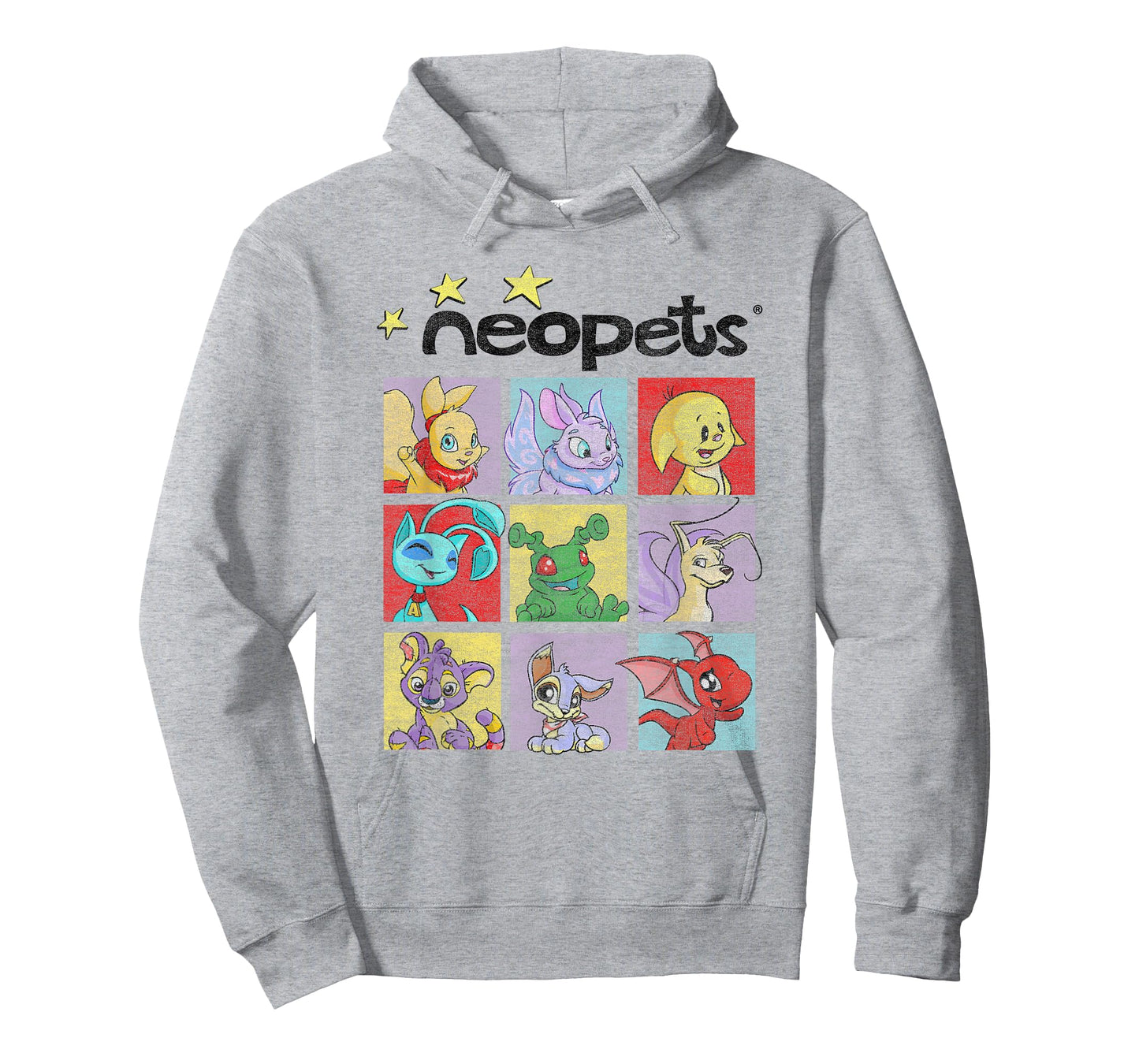 Neopets Pop Art Colorful Character Grid Retro Virtual Pets T-Shirt