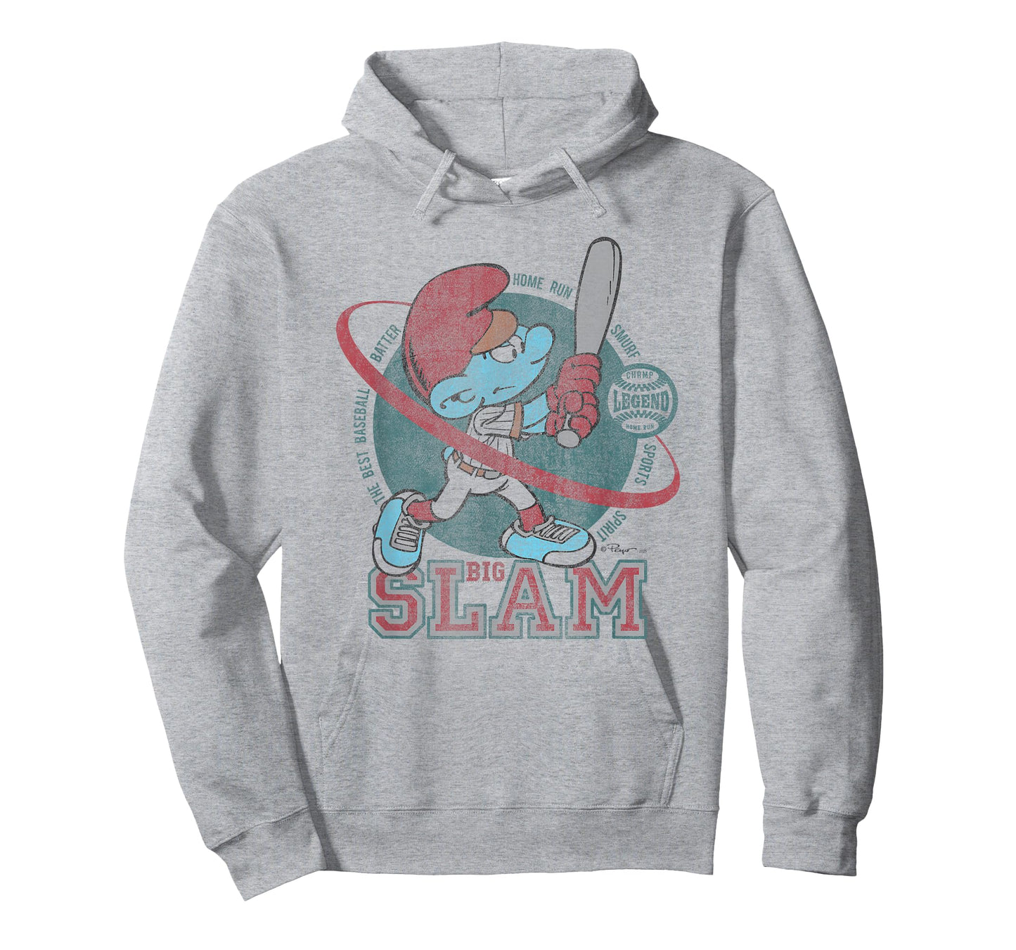 The Smurfs Big Slam Baseball Retro 90's Cartoon T-Shirt