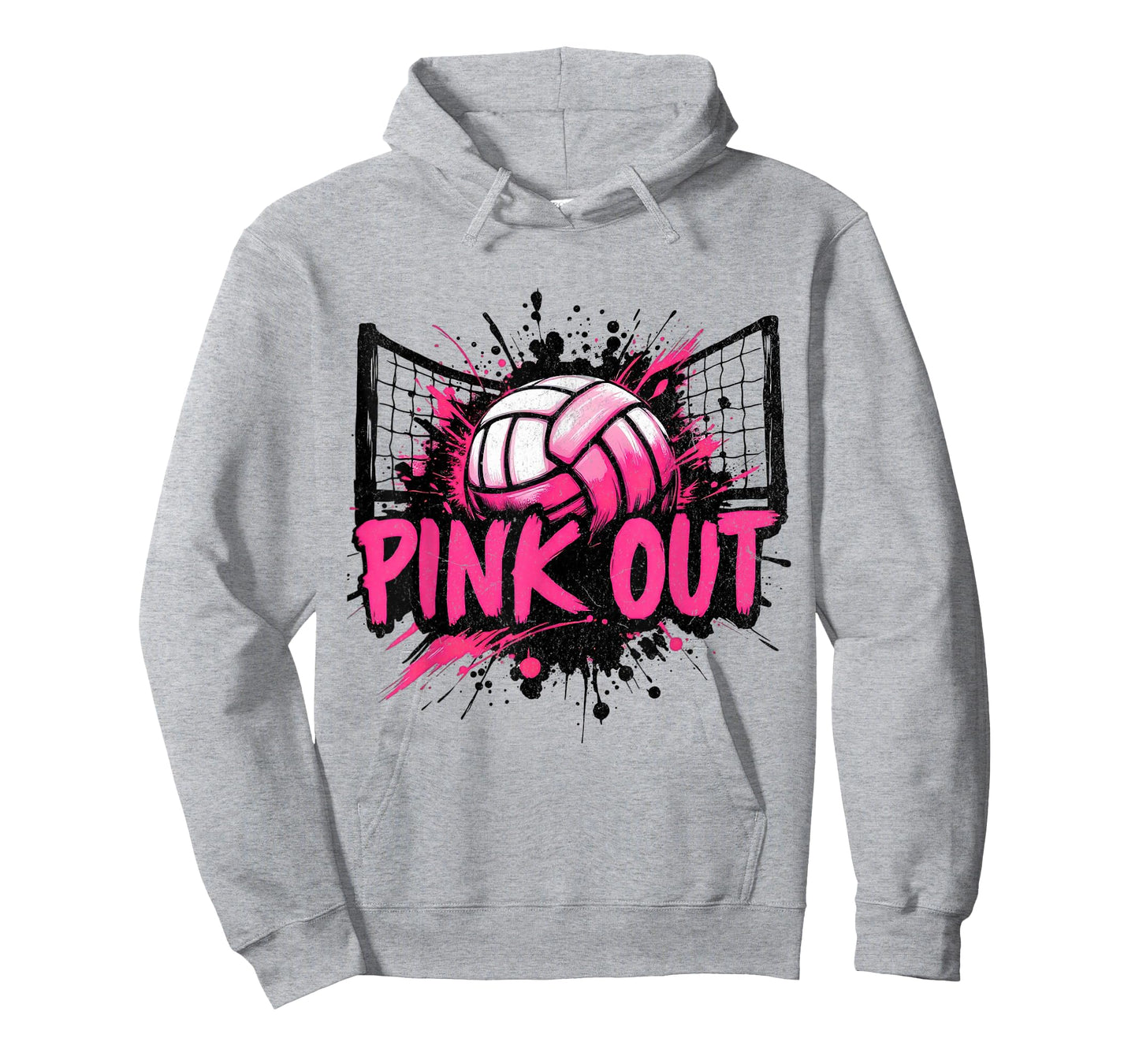 Pink Out Volleyball Mom Girls Player Breast Cancer Awareness T-Shirt