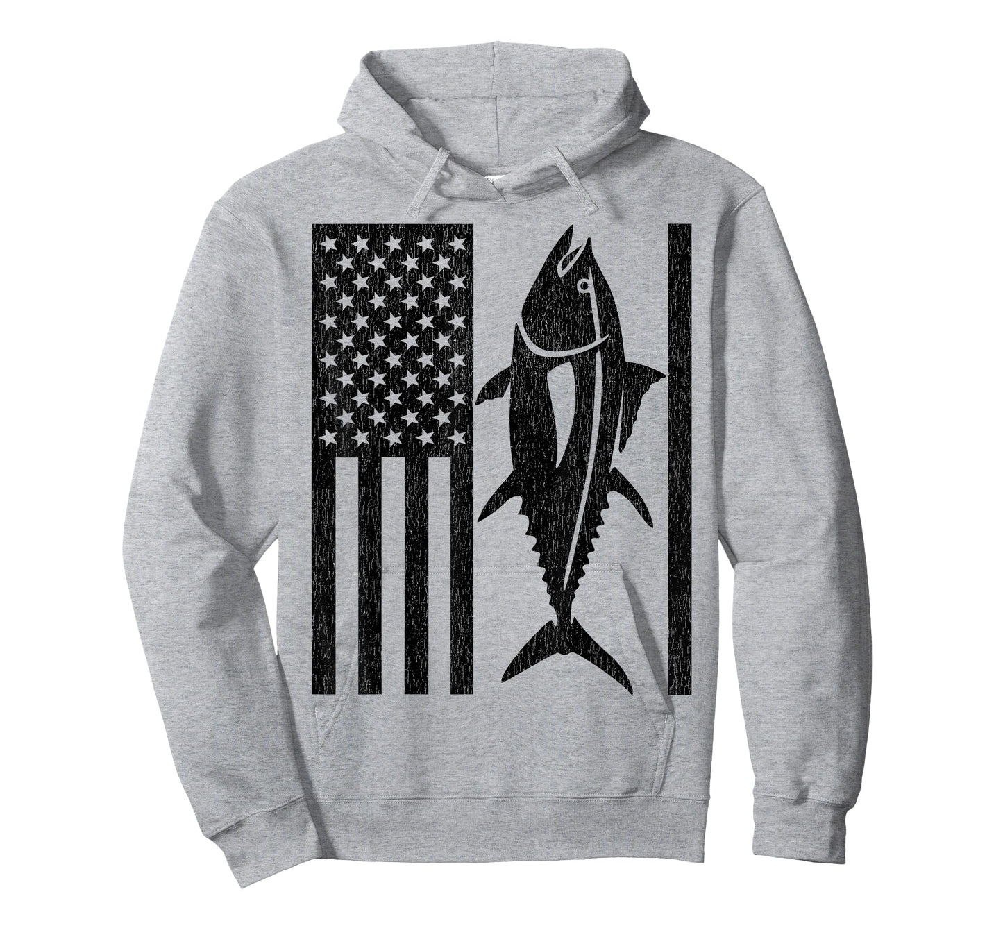 Tuna Fishing - American Flag Bluefin Tuna T-Shirt