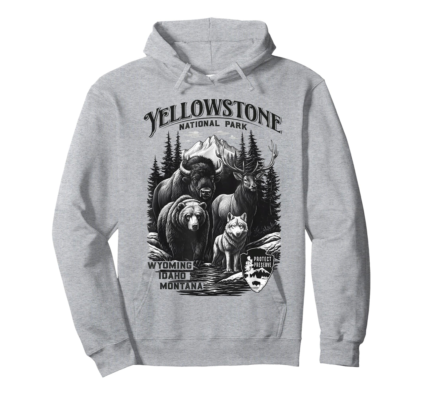 Wyoming Idaho Montana Classic Yellowstone National Park T-Shirt