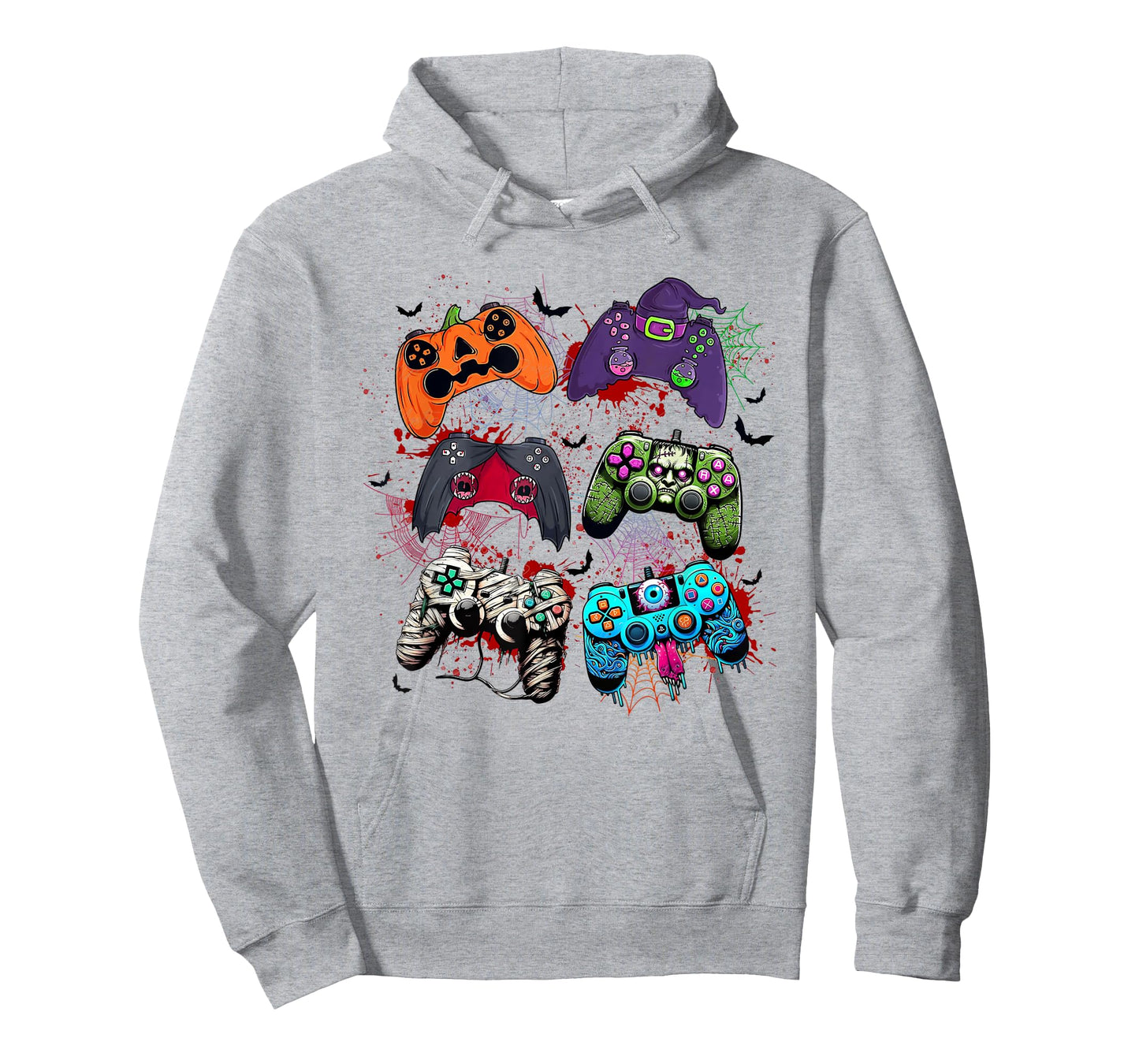 Halloween Skeleton Zombie Mummy Gaming Controllers Boys Kids T-Shirt