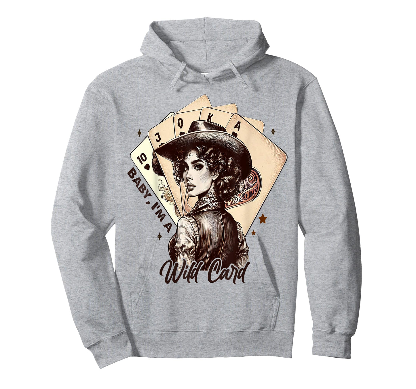 Cowgirl Poker Cards Wild Card Retro Southern Cowgirl Women T-Shirt