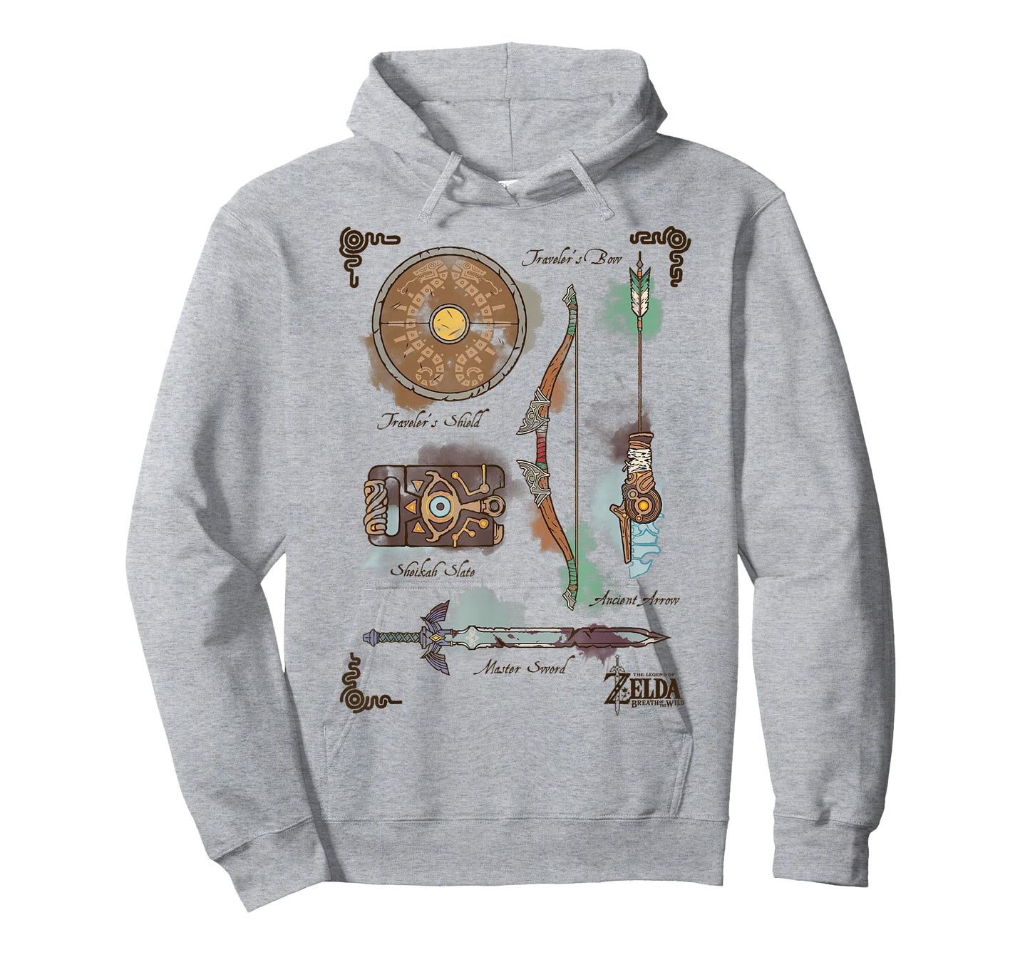 Zelda Breath Of The Wild Link Inventory Graphic T-Shirt T-Shirt