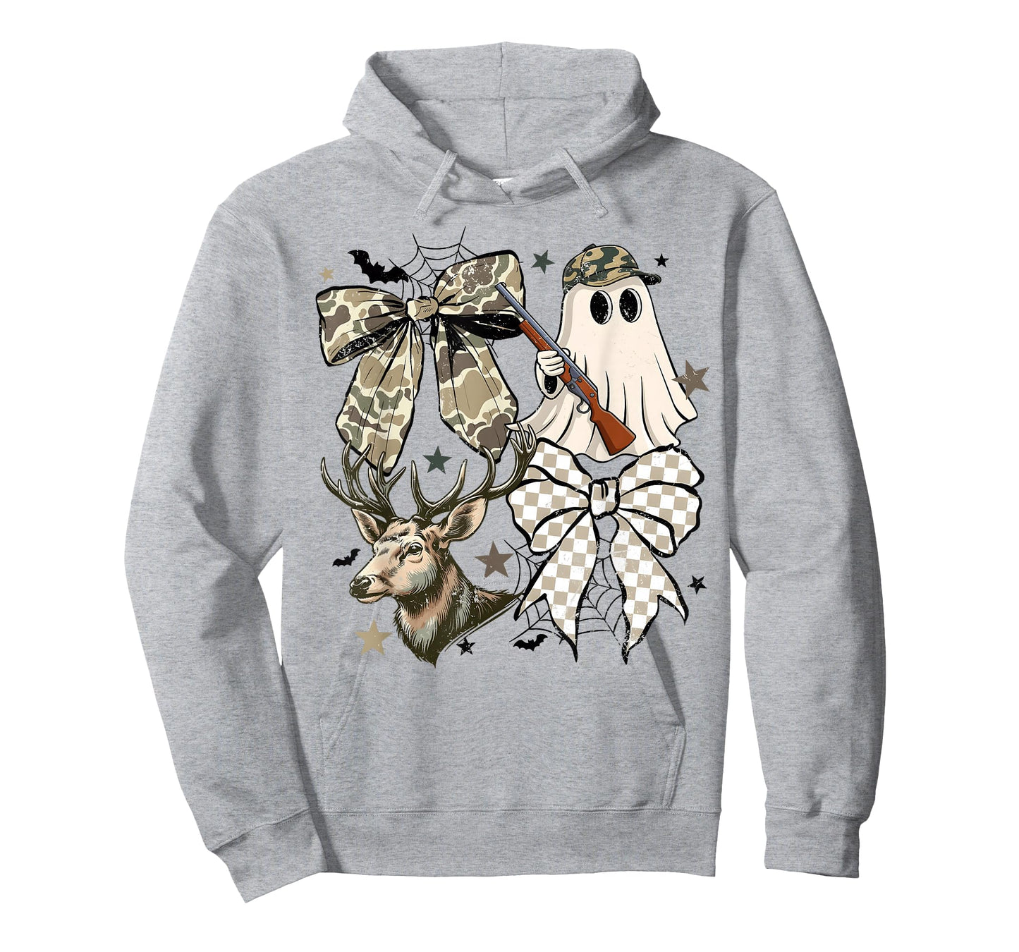 Camo Ghost Coquette Bow Camouflage Deer Hunting Girl Women T-Shirt