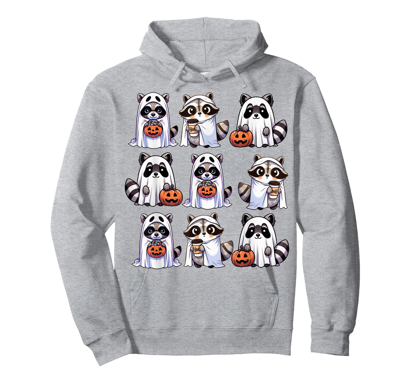 Cute Ghost Raccoon Funny Halloween Outfit Costumes Raccoon T-Shirt