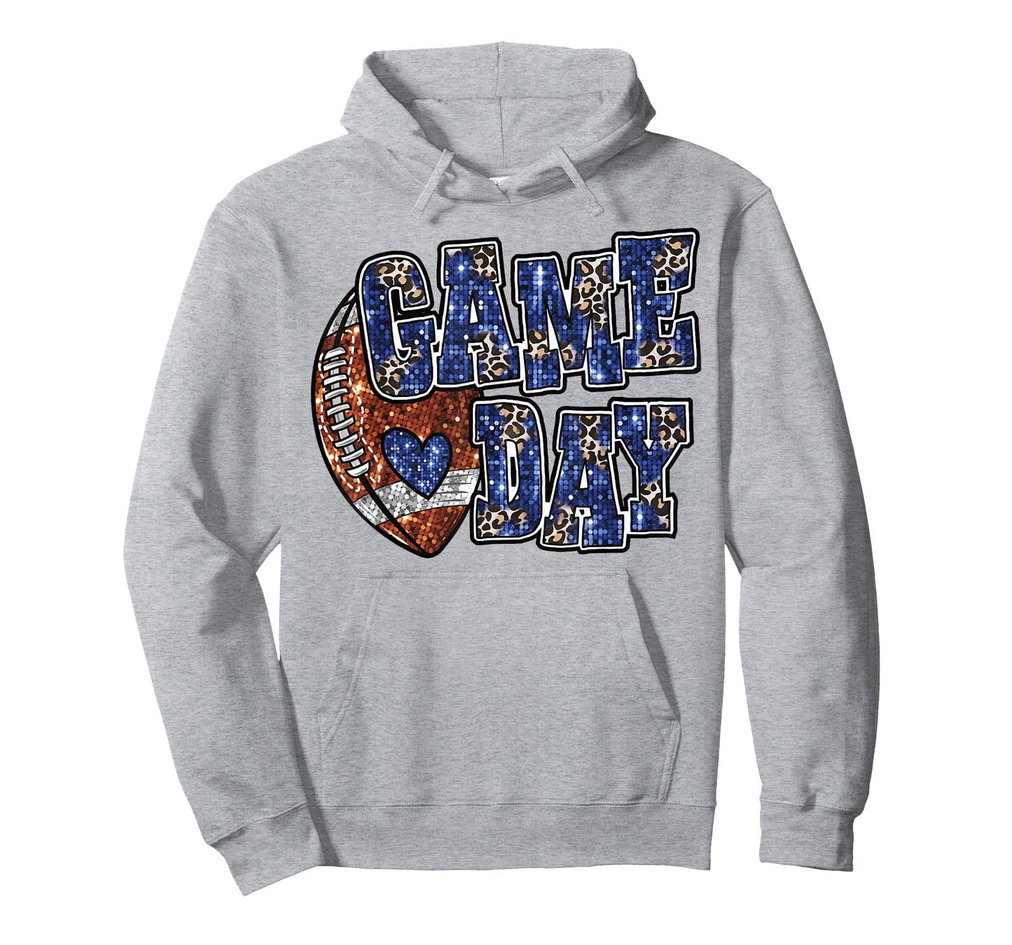 Game Day Leopard Football Bling Bling Football Lover T-Shirt