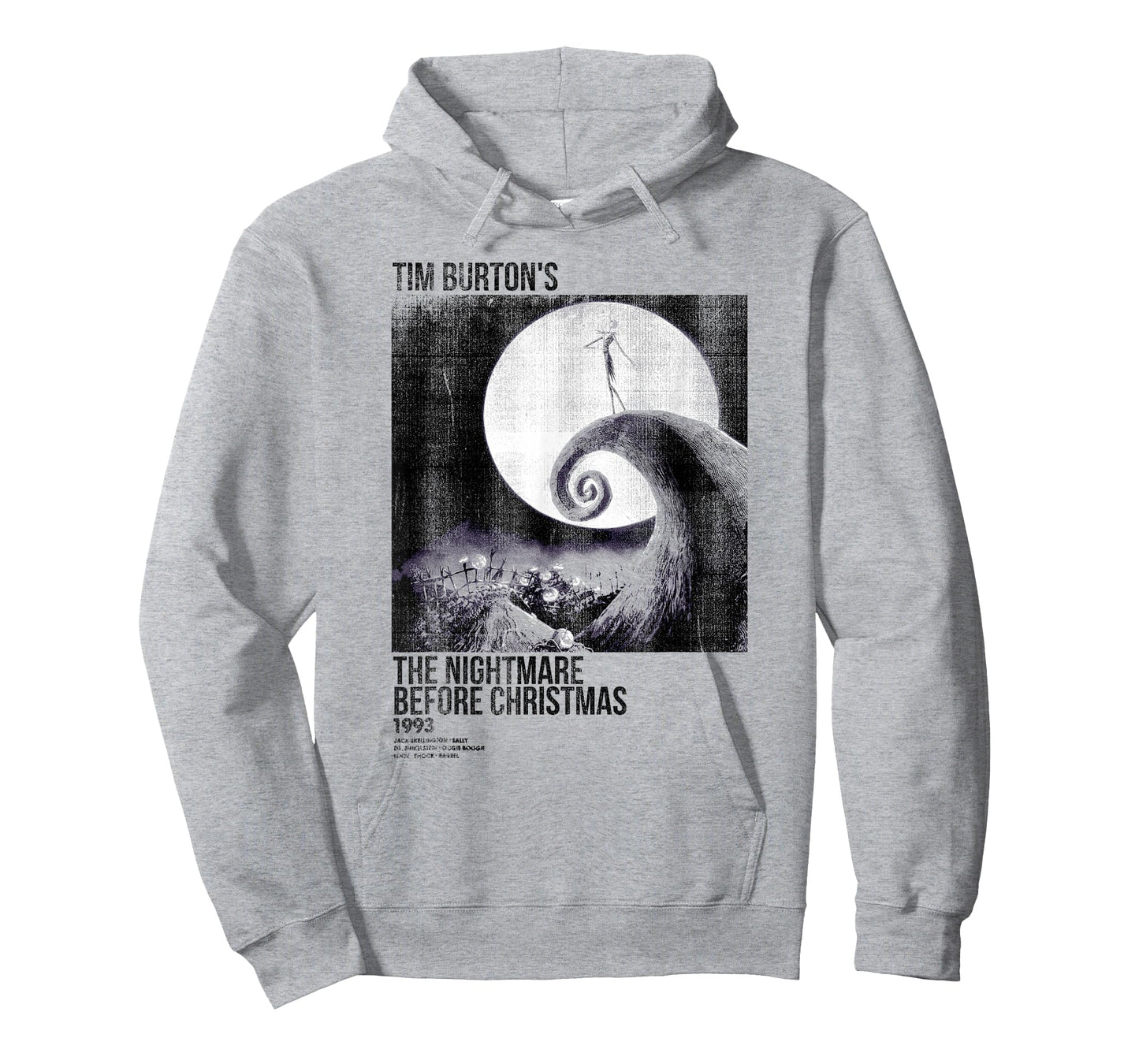 Disney Nightmare Before Christmas Movie Poster Ink Rolled T-Shirt