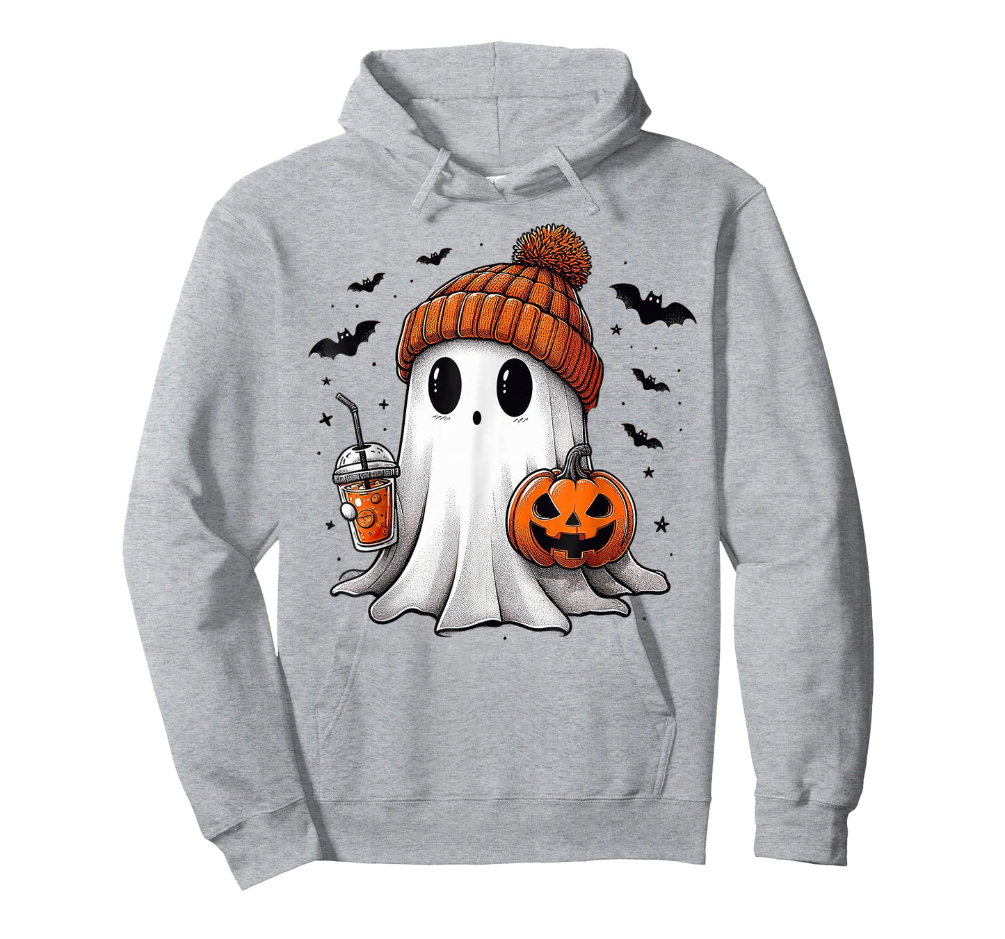 Ghost Drinking Coffee Halloween Ghost T-Shirt
