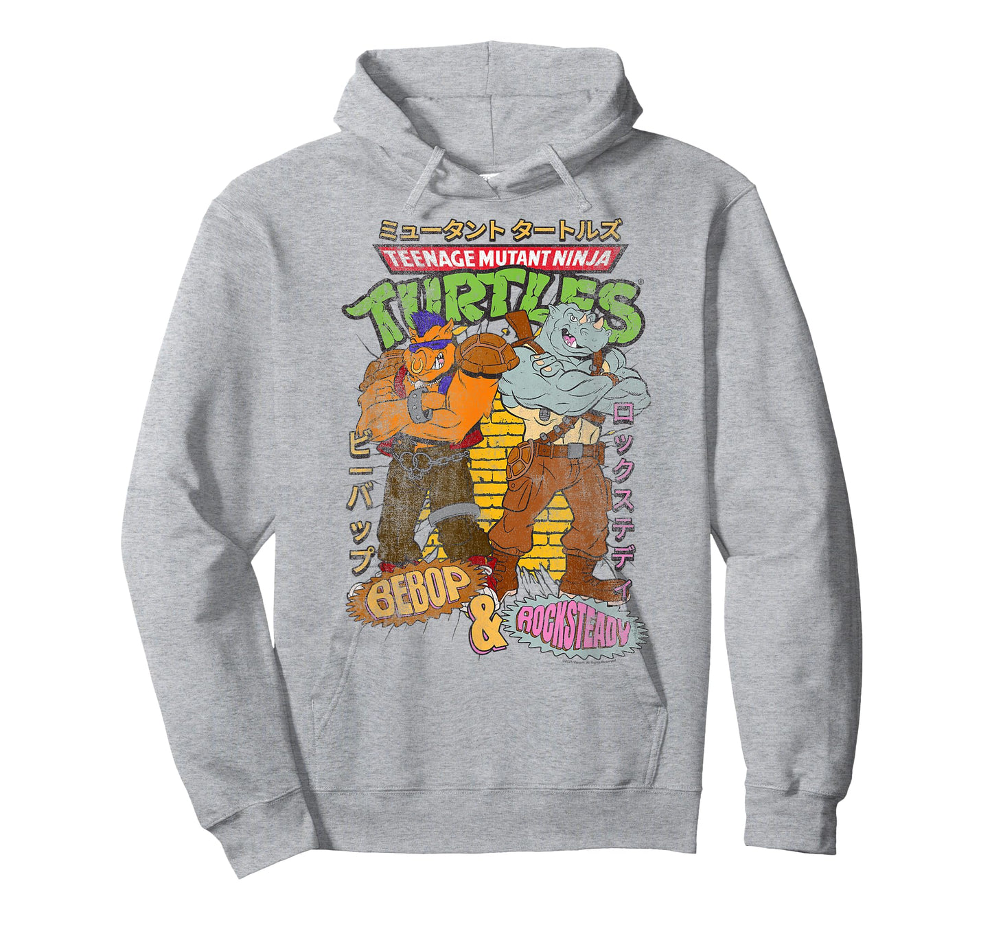 Teenage Mutant Ninja Turtles Bebop & Rocksteady Kanji Retro T-Shirt