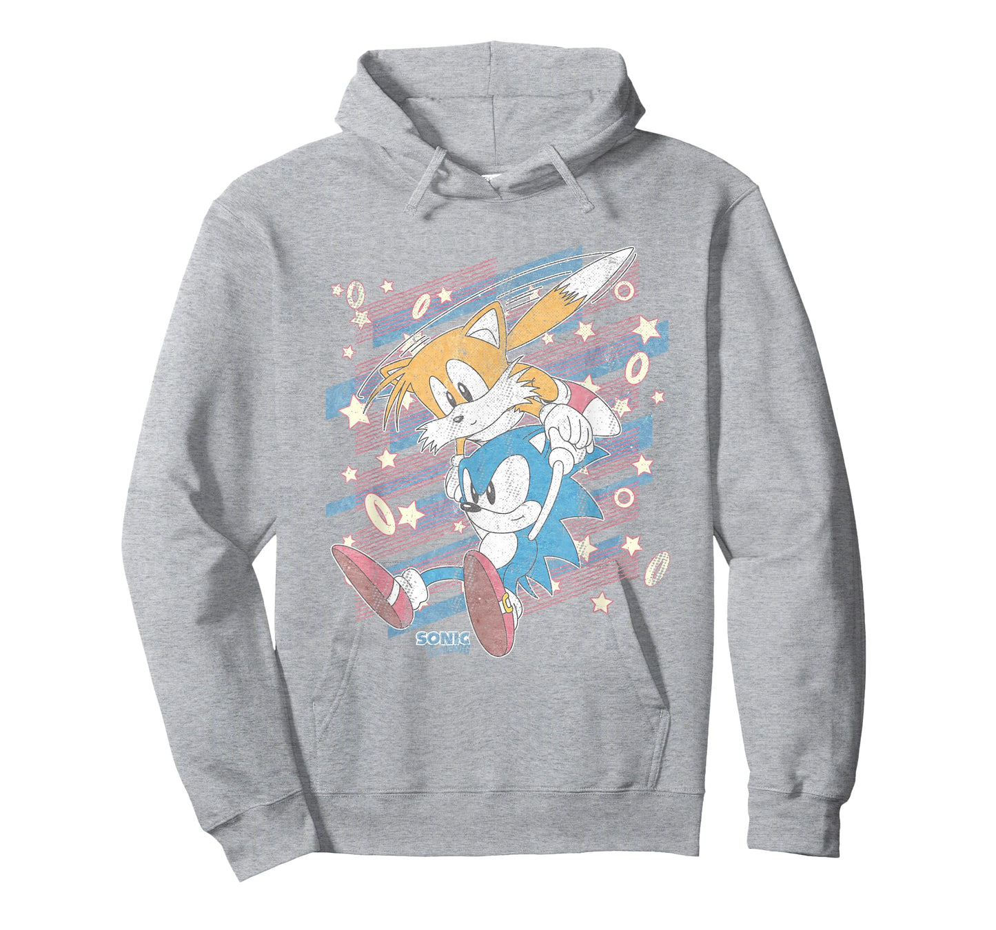 Sonic The Hedgehog Sonic & Tails Americana Distressed Logo T-Shirt
