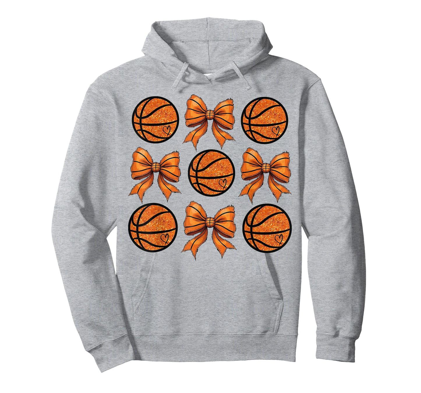 Basketball Bow Game Day Basketball Coquette Bow Women Girls T-Shirt