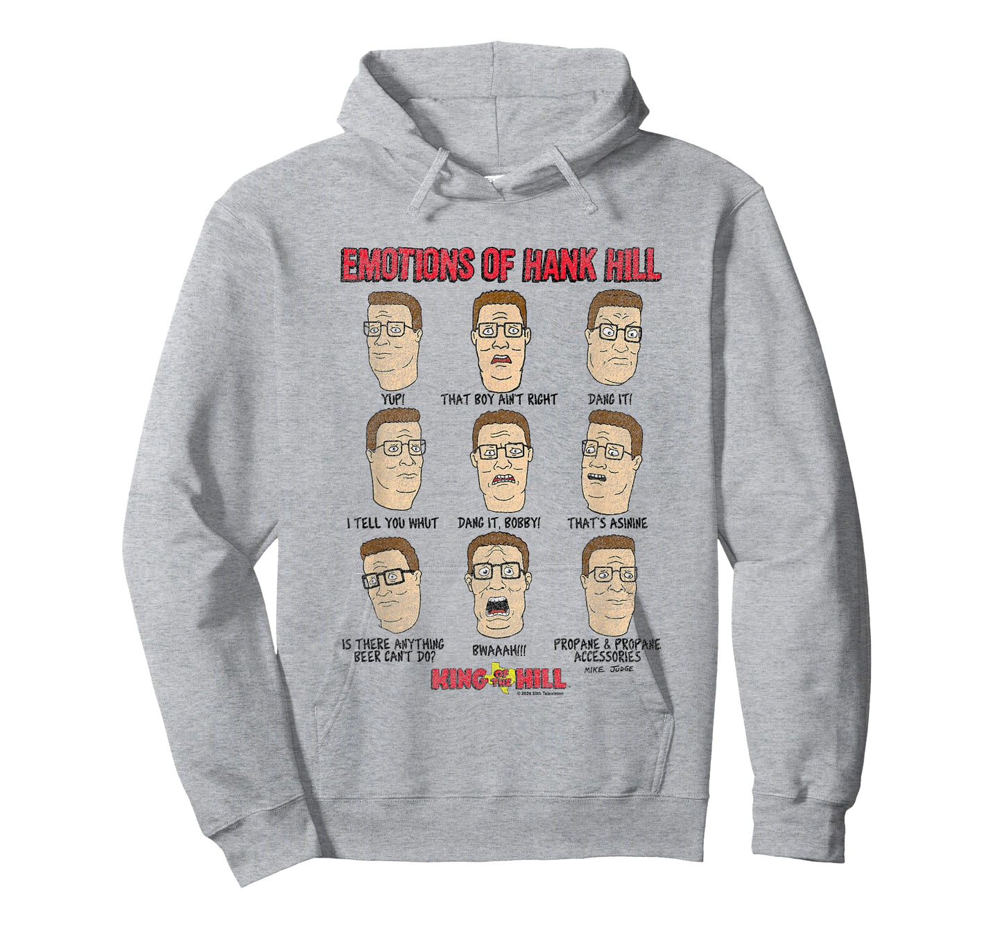 King of The Hill All Emotions of Hank Hill Big Chest Poster T-Shirt