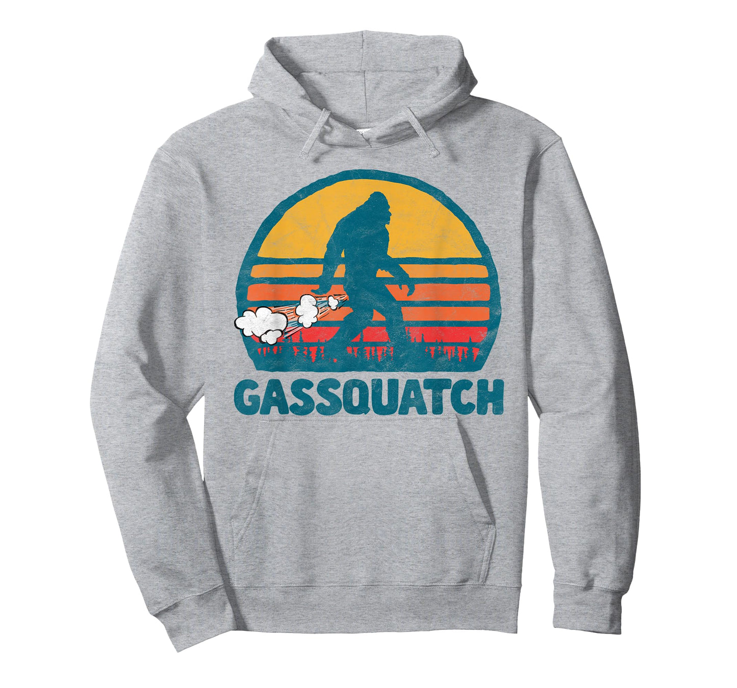 Gas squatch! Funny Farting Bigfoot Retro Fart T-Shirt