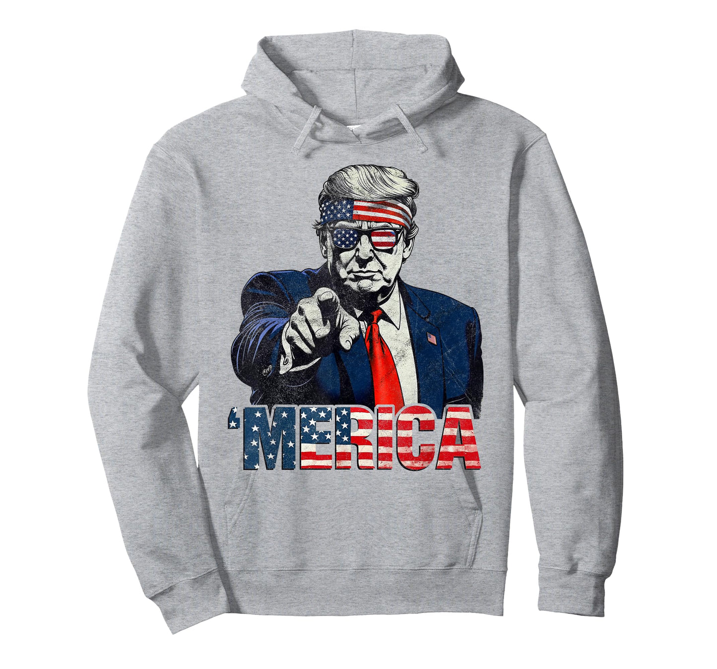 Happy 4th of July 'Merica Trump American Flag USA T-Shirt