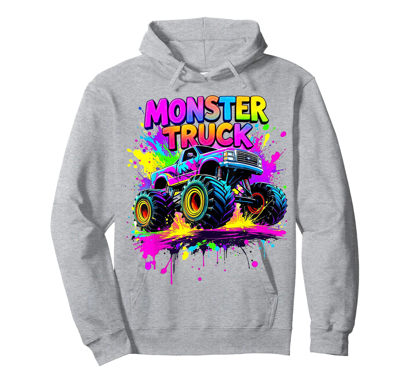 Monster Truck Retro Colorful Kids Boys Girls Men Women T-Shirt